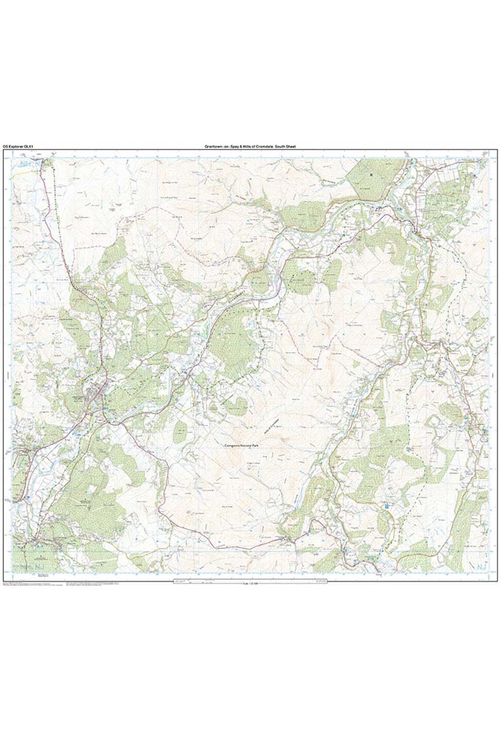 Ordnance Survey Grantown-on-Spey & Hills of Cromdale - OS Explorer Active OL61 Map - Image 5