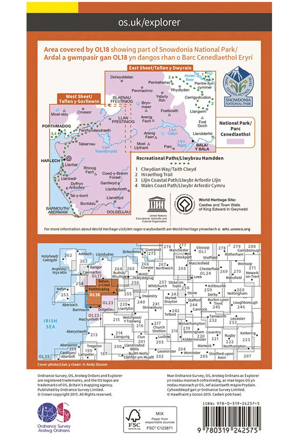 Ordnance Survey Harlech, Porthmadog & Bala - OS Explorer OL18 Map - Image 5