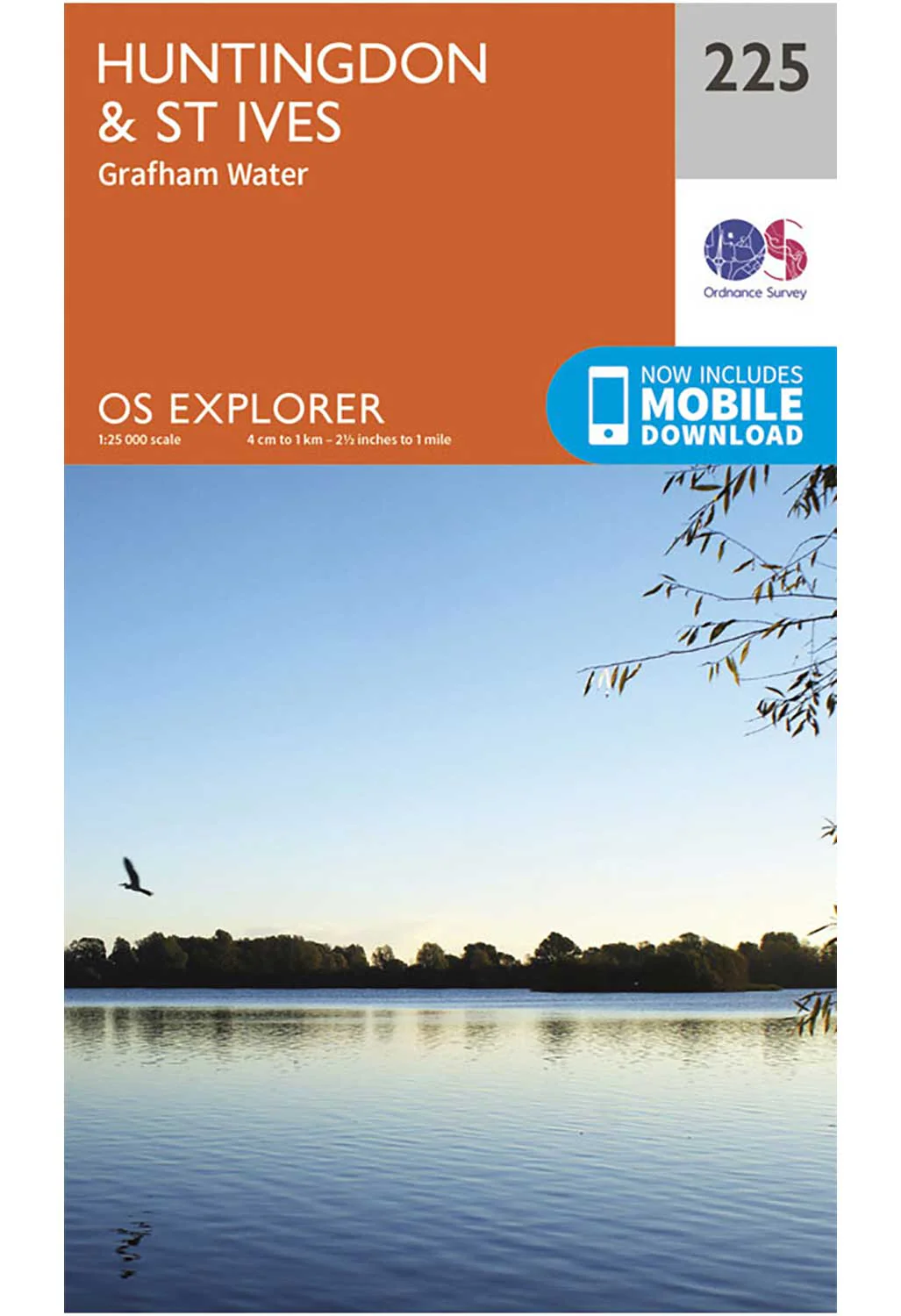 Ordnance Survey Huntingdon & St Ives, Grafham Water - OS Explorer 225 Map