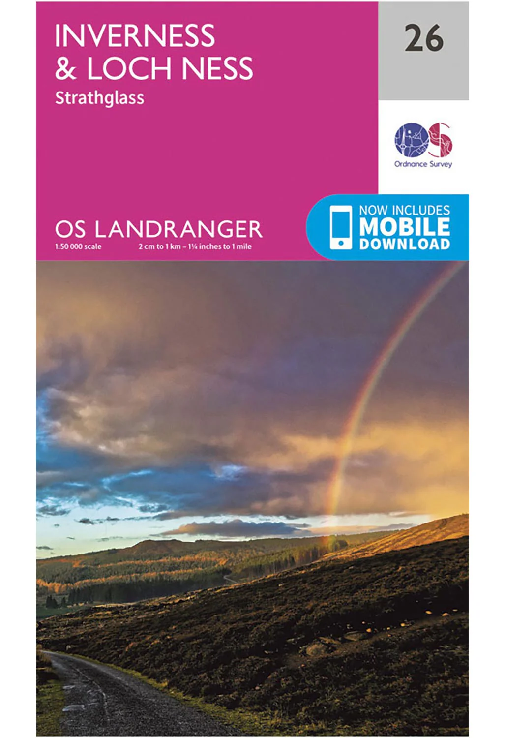 Ordnance Survey Inverness & Loch Ness, Strathglass - Landranger 26 Map