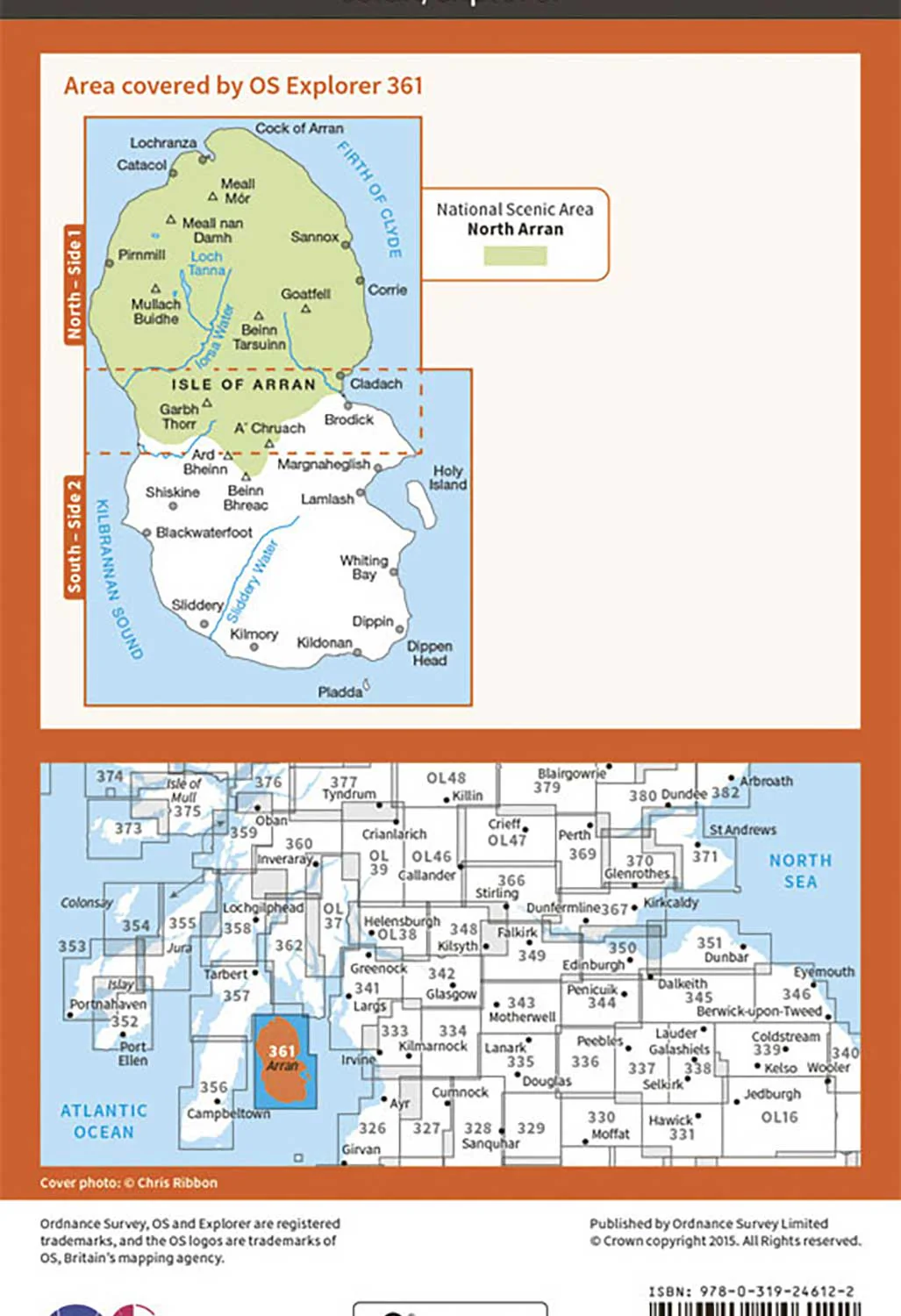 Ordnance Survey Isle of Arran - OS Explorer 361 Map - Image 2