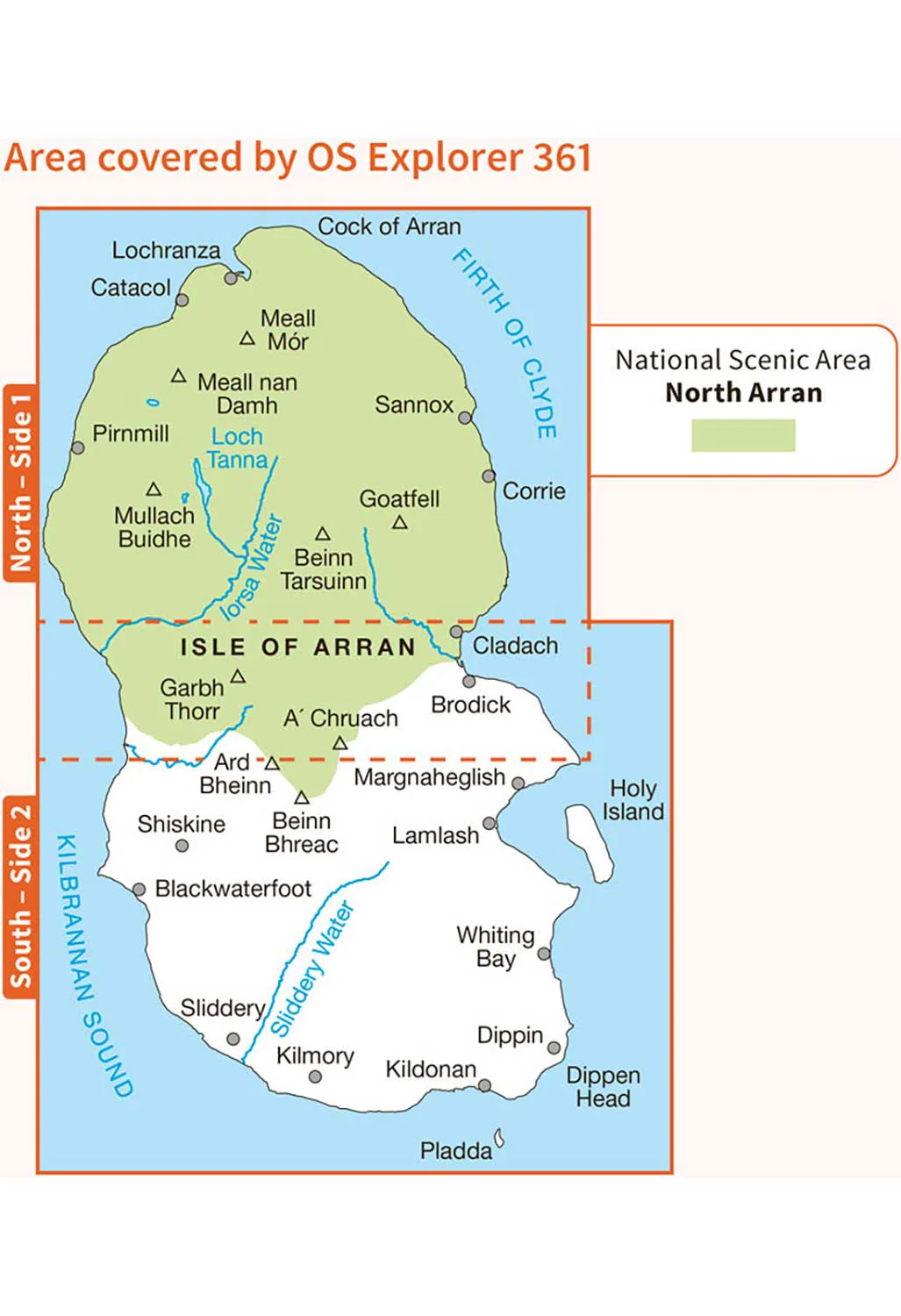 Ordnance Survey Isle of Arran - OS Explorer 361 Map - Image 3