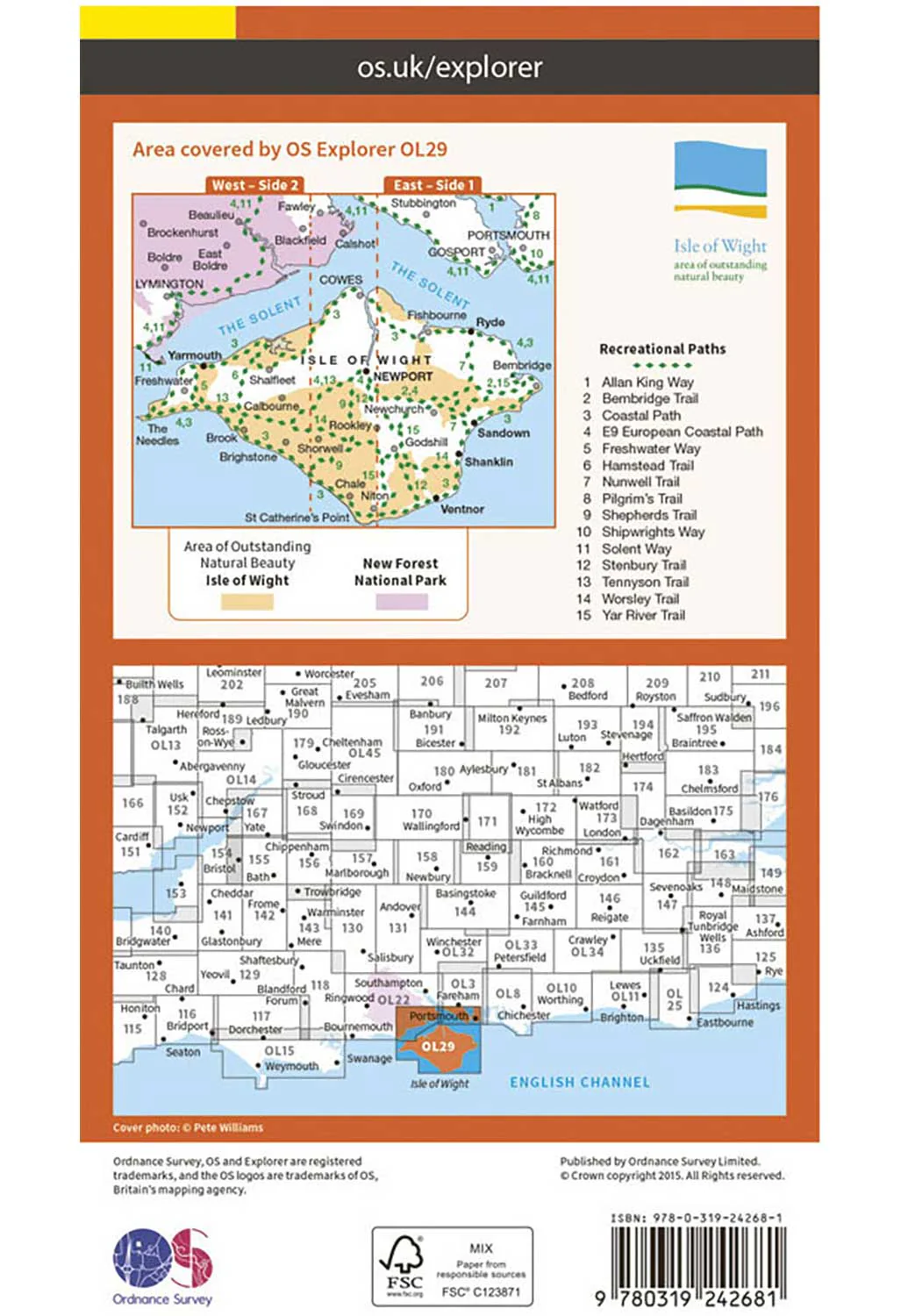 Ordnance Survey Isle of Wight - OS Explorer OL29 Map - Image 2