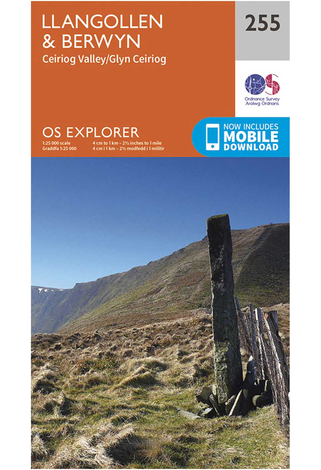 Ordnance Survey Llangollen & Berwyn - OS Explorer 255 Map