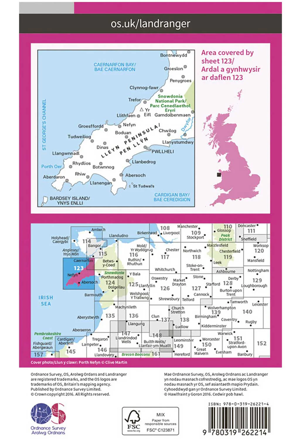 Ordnance Survey Lleyn Peninsula - Landranger 123 Map - Image 2