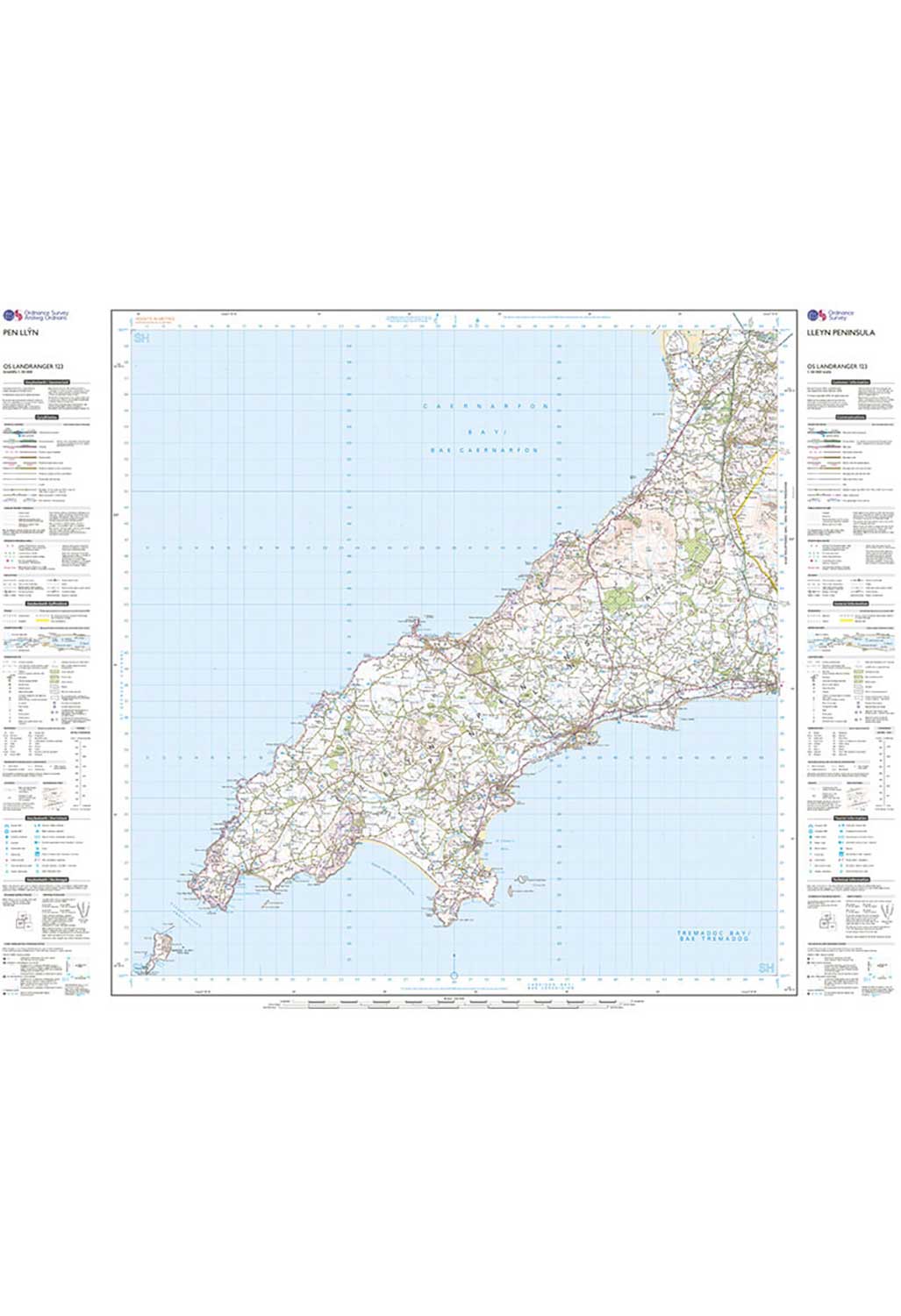 Ordnance Survey Lleyn Peninsula - Landranger 123 Map - Image 3