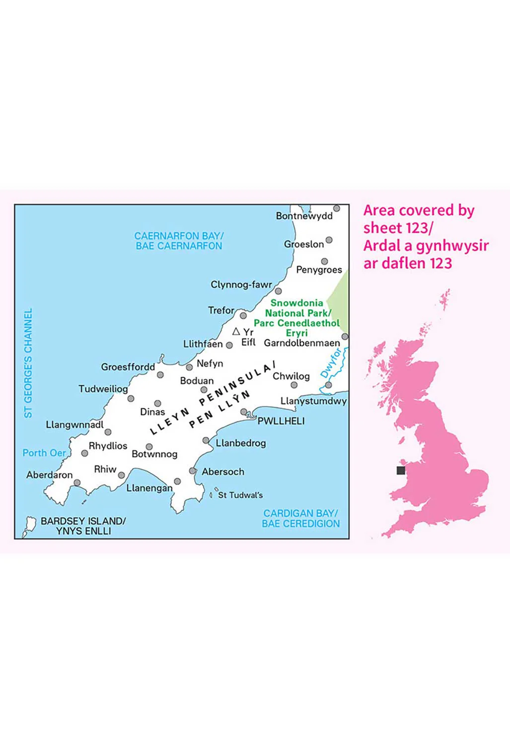 Ordnance Survey Lleyn Peninsula - Landranger 123 Map - Image 4