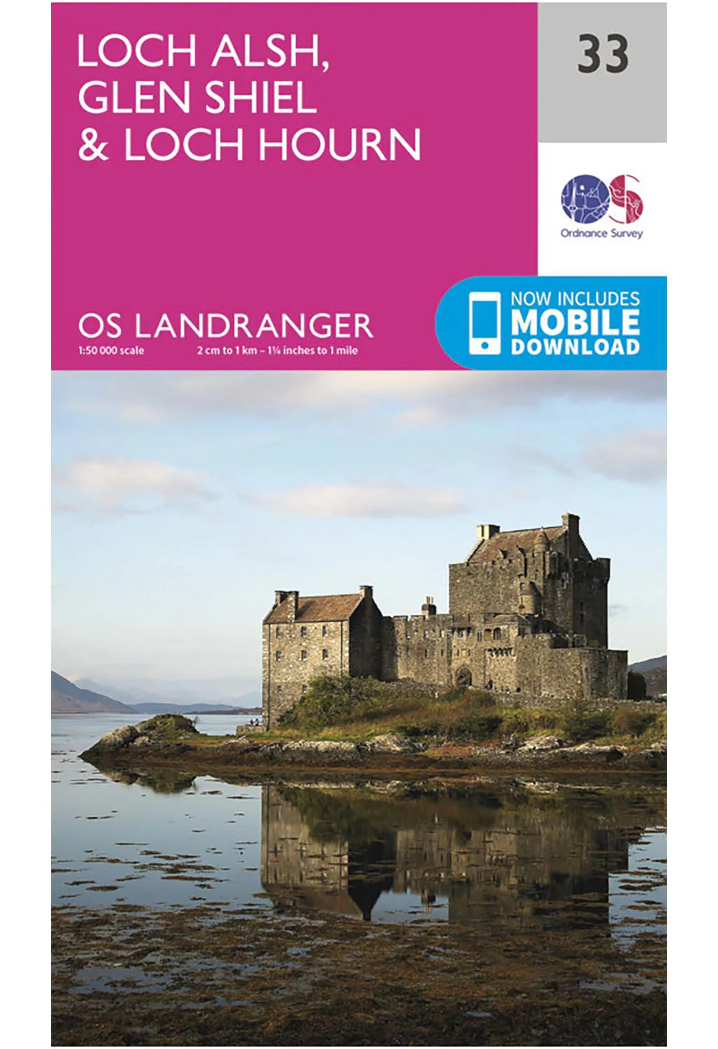 Ordnance Survey Loch Alsh, Glen Shiel & Loch Hourn - Landranger 33 Map