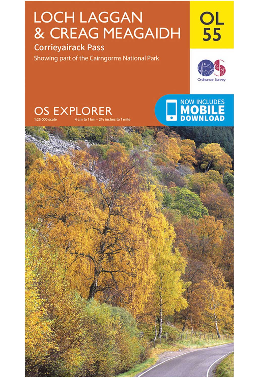 Ordnance Survey Loch Laggan & Creag Meagaidh, Corrieyairack Pass - OS Explorer OL55 Map