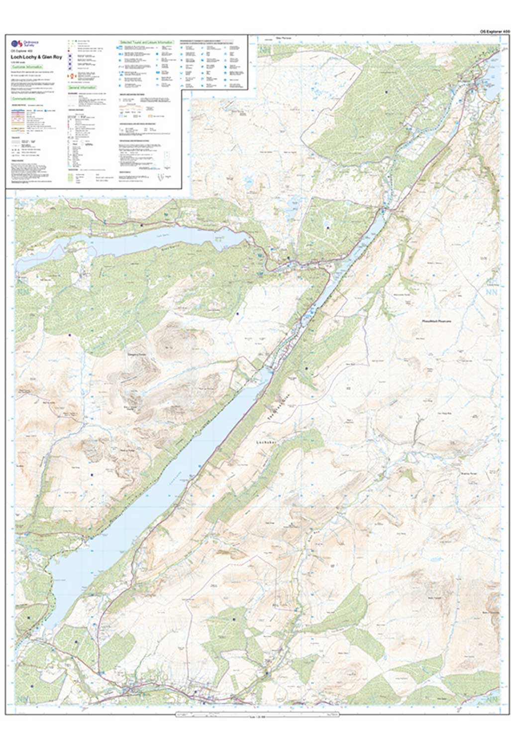 Ordnance Survey Loch Lochy & Glen Roy - OS Explorer 400 Map - Image 4