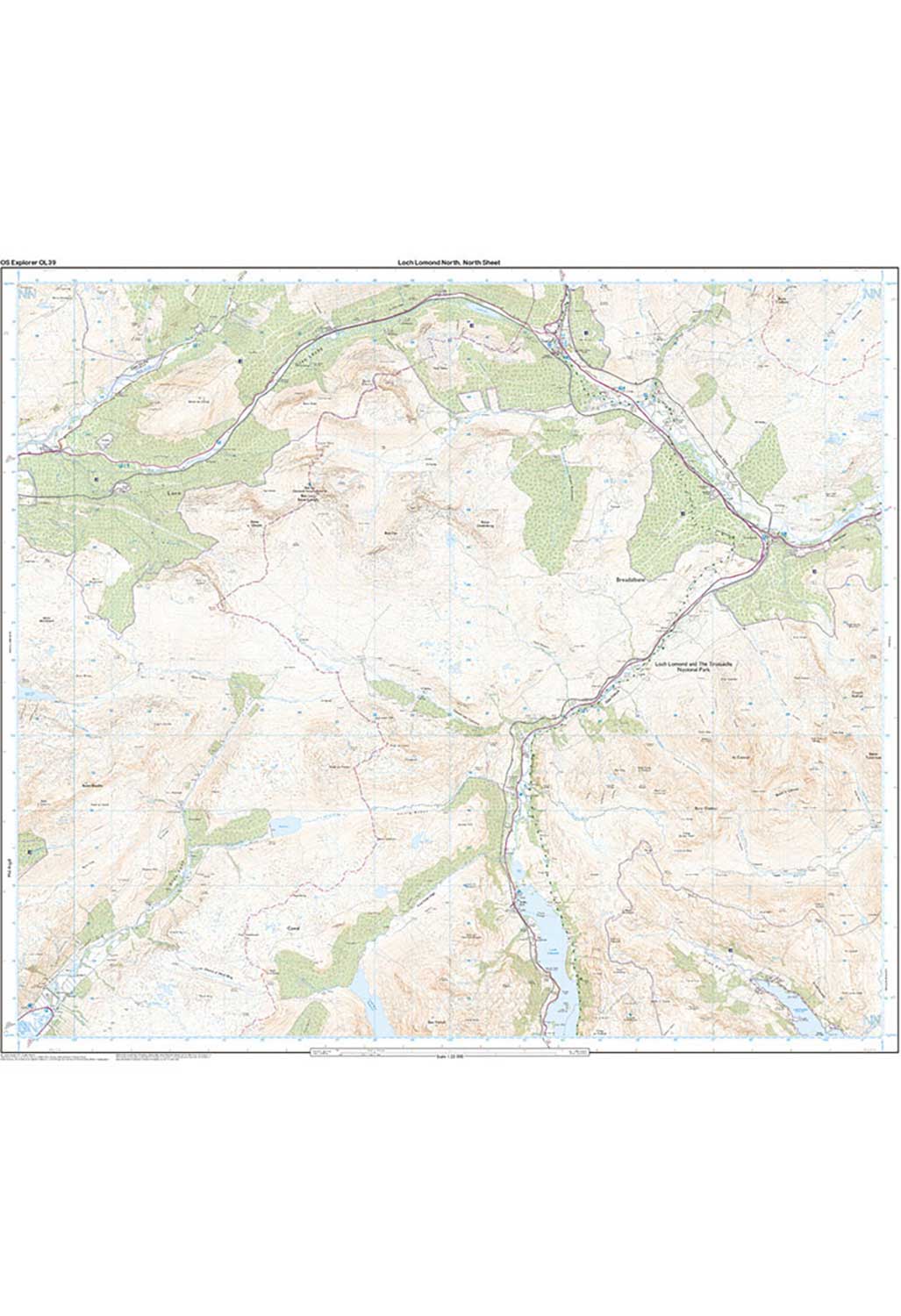 Ordnance Survey Loch Lomond North - OS Explorer OL39 Map - Image 3