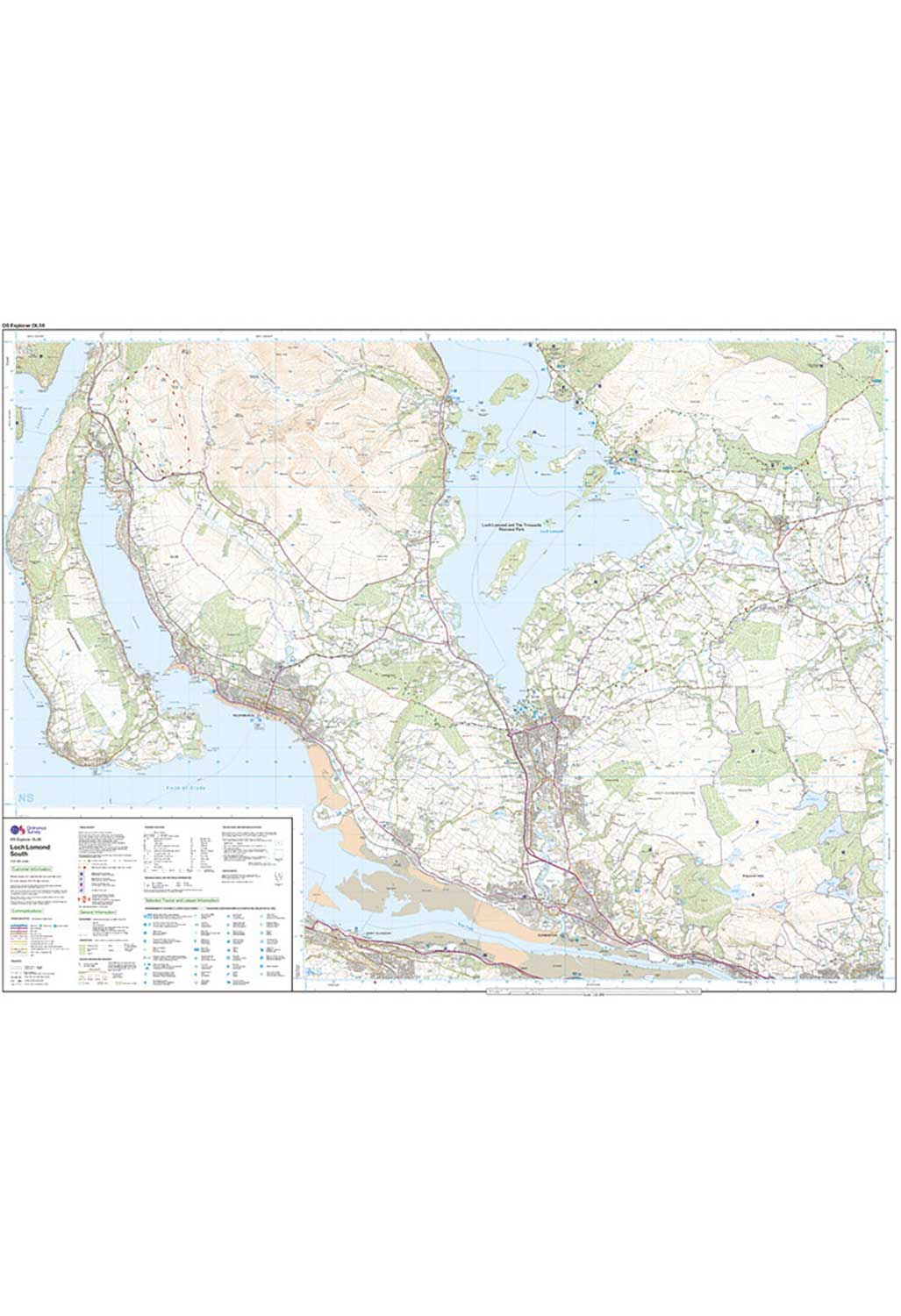 Ordnance Survey Loch Lomond South - OS Explorer OL38 Map - Image 3