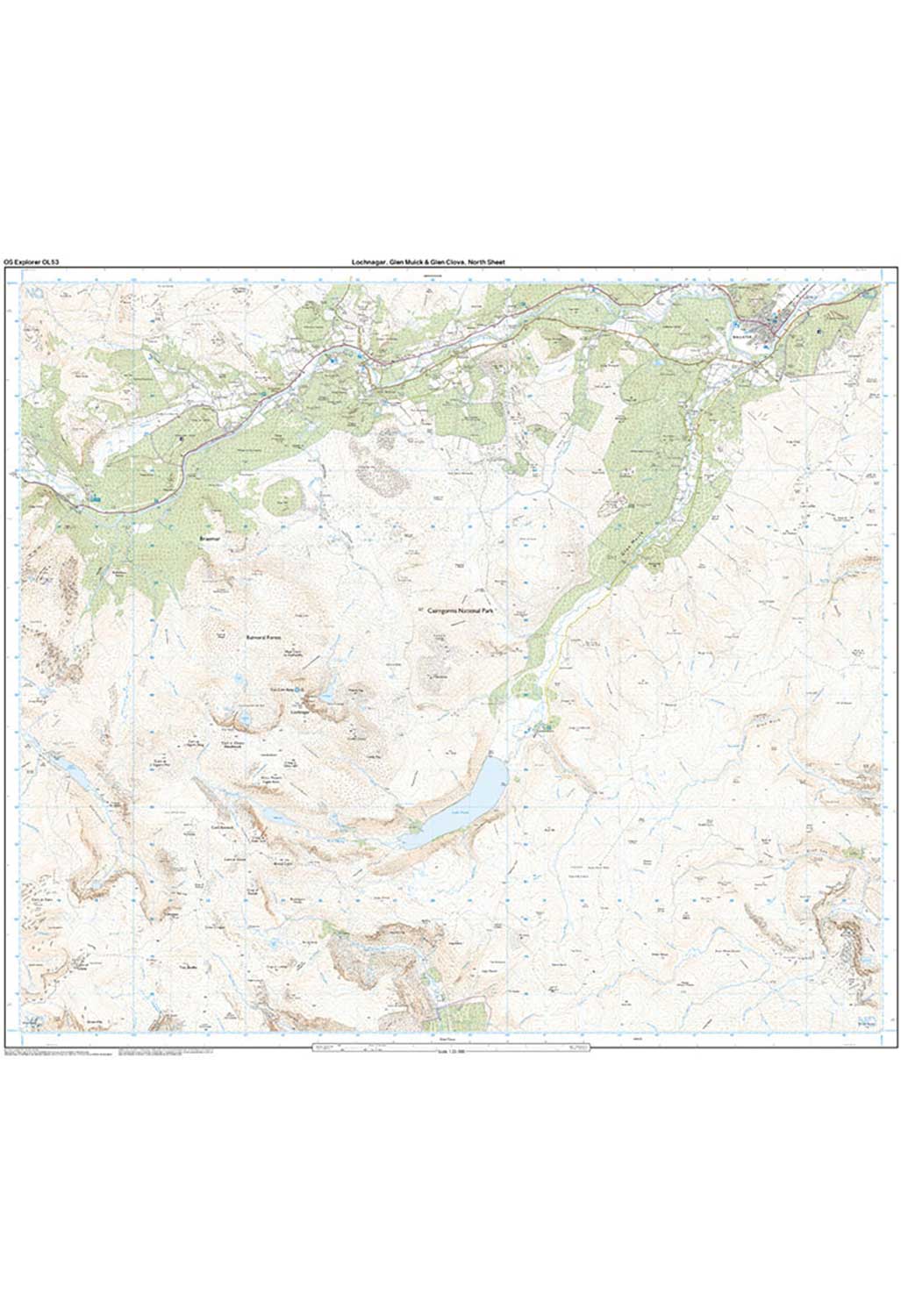 Ordnance Survey Lochnagar, Glen Muick & Glen Clova - OS Explorer OL53 Map - Image 4