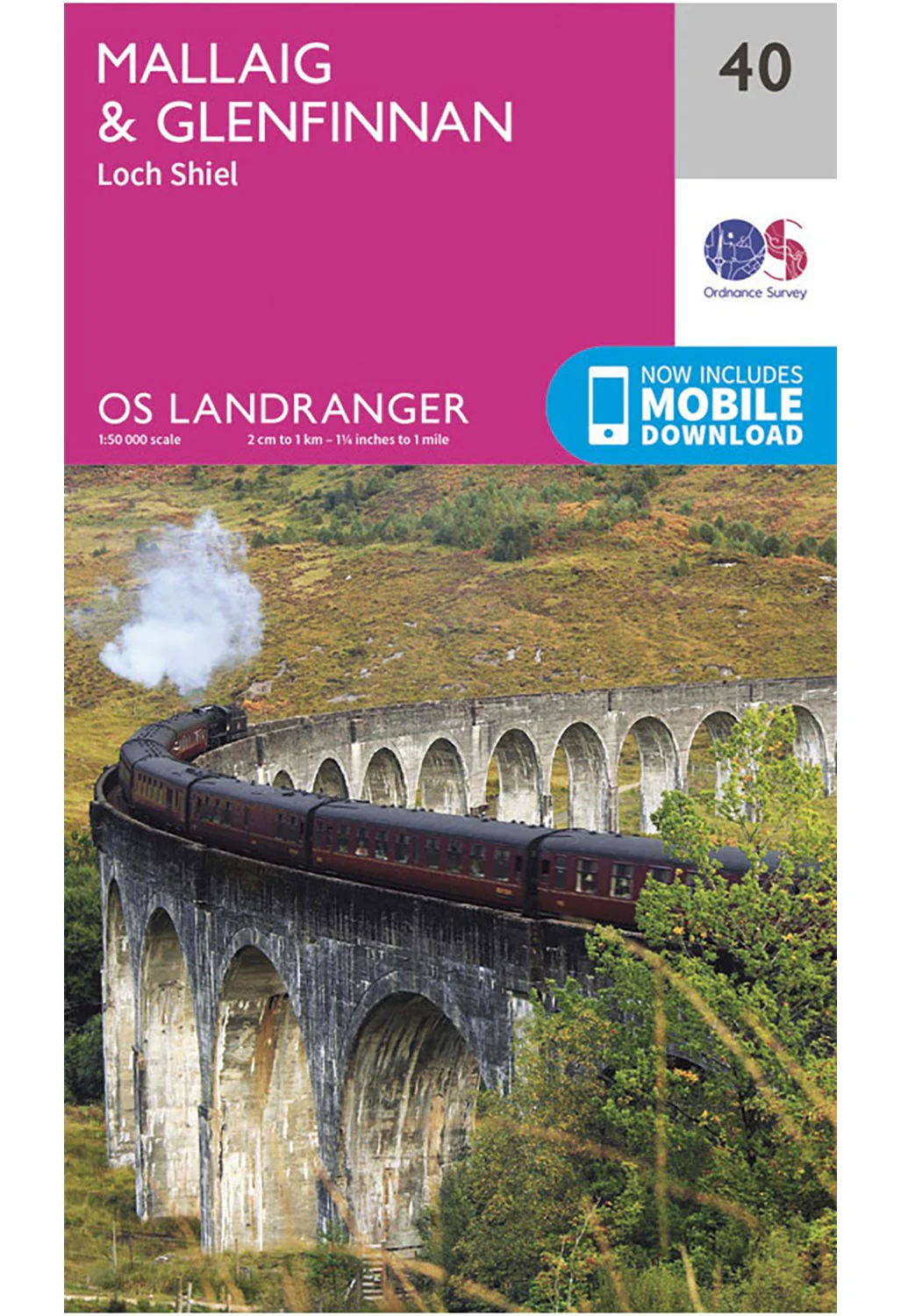Ordnance Survey Mallaig, Glenfinnan & Loch Shiel - Landranger 40 Map