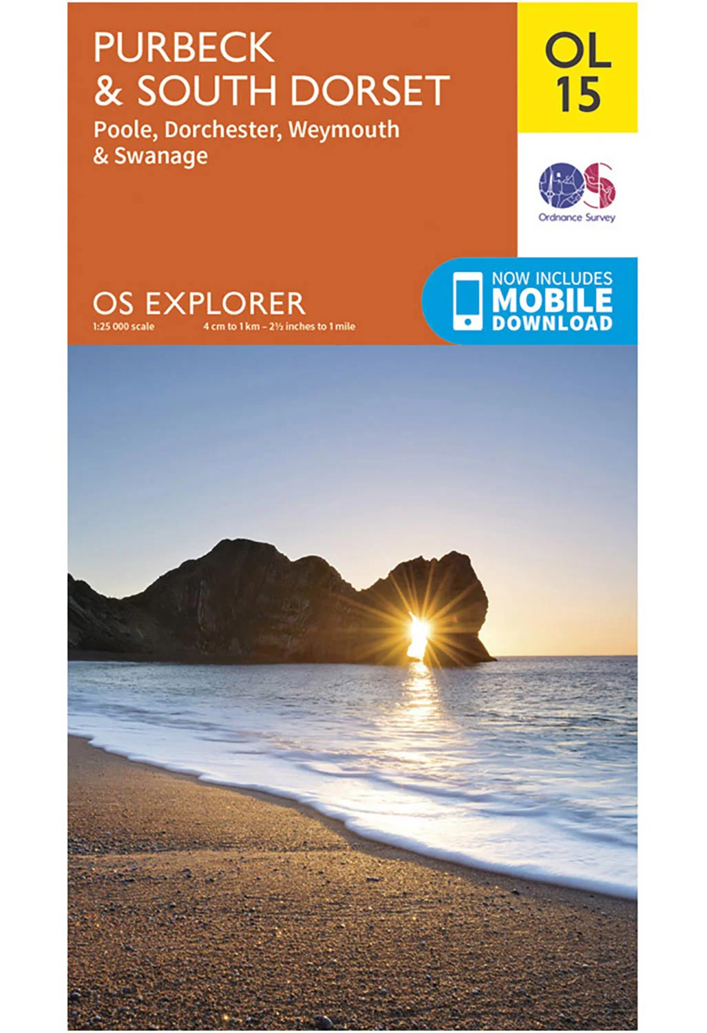 Ordnance Survey Purbeck & South Dorset - OS Explorer OL15 Map