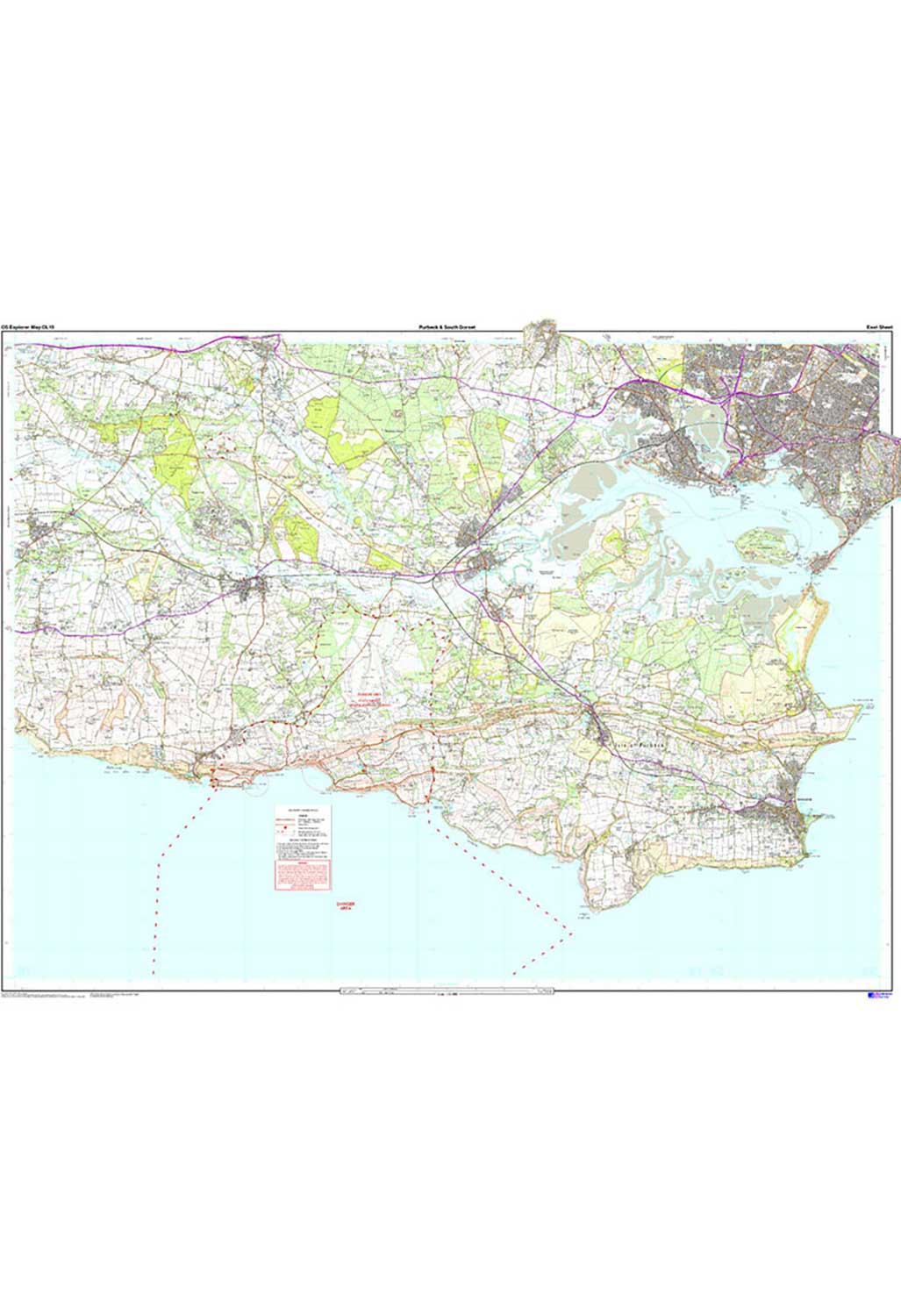 Ordnance Survey Purbeck & South Dorset - OS Explorer OL15 Map - Image 3