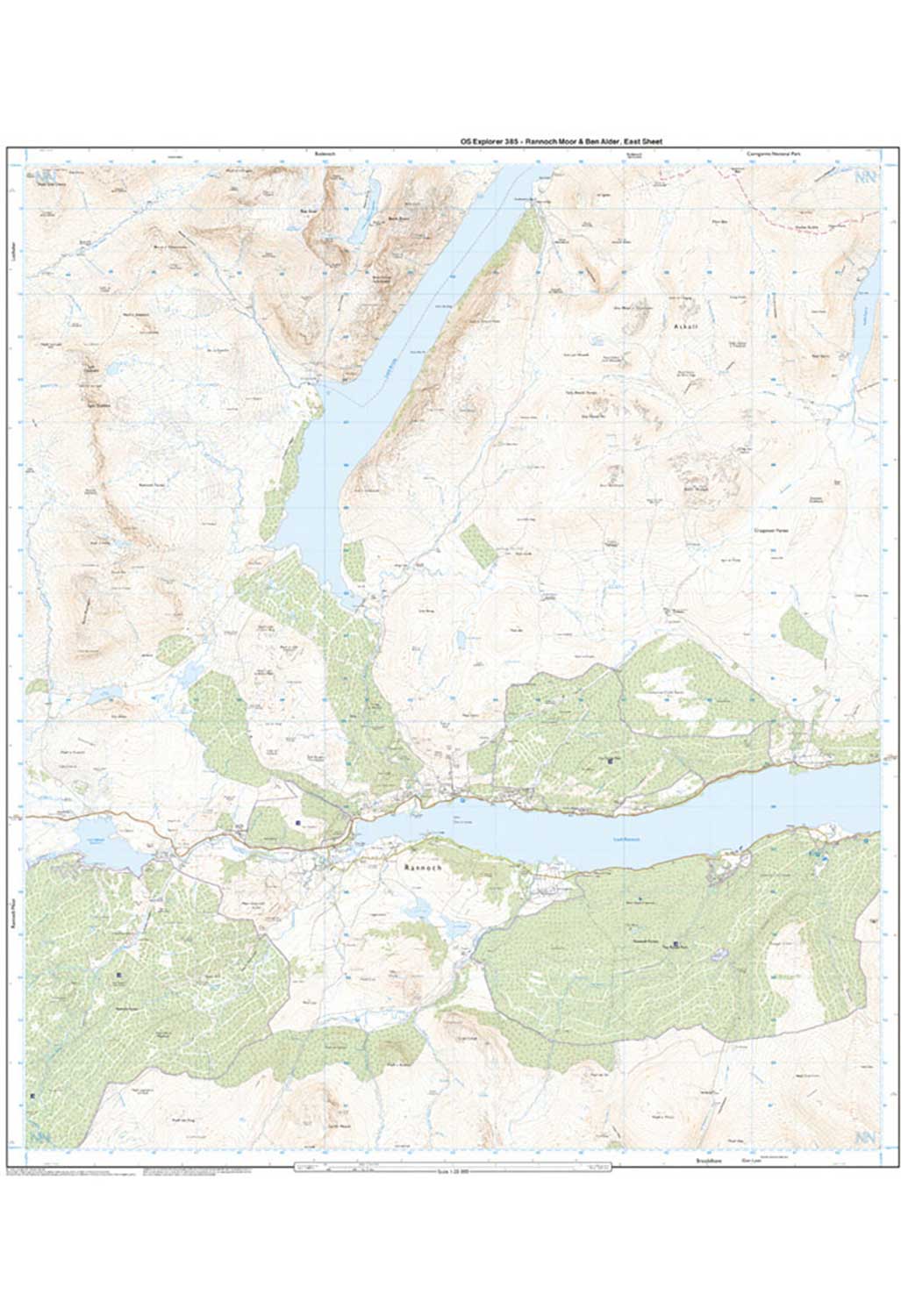 Ordnance Survey Rannoch Moor & Ben Alder - OS Explorer 385 Map - Image 3