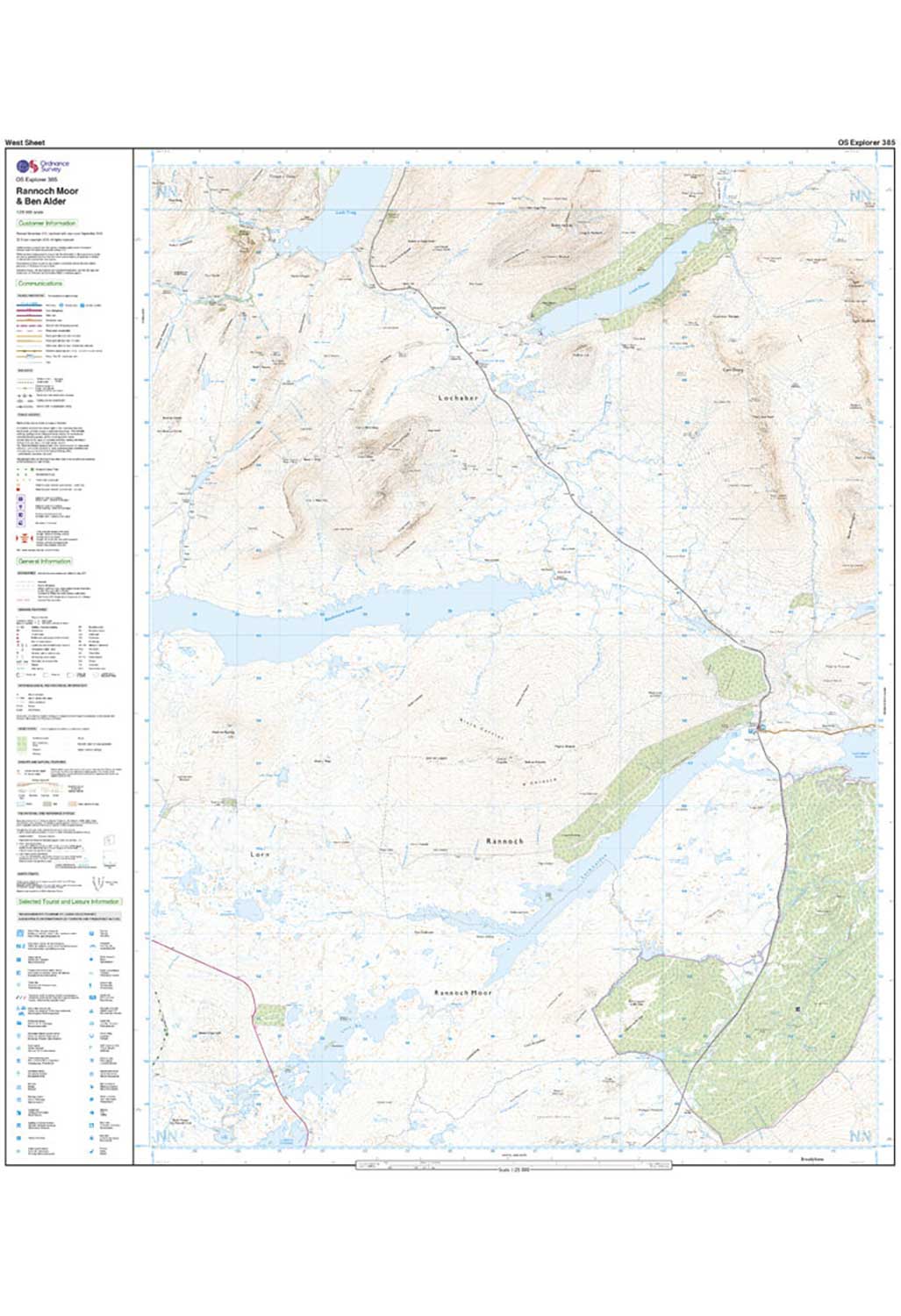 Ordnance Survey Rannoch Moor & Ben Alder - OS Explorer Active 385 Map - Image 4