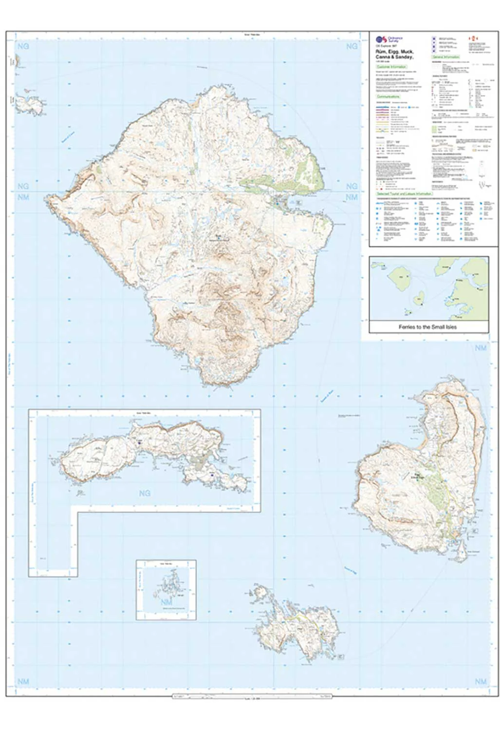 Ordnance Survey Ru`m, Eigg, Muck, Canna & Sanday - OS Explorer 397 Map - Image 4