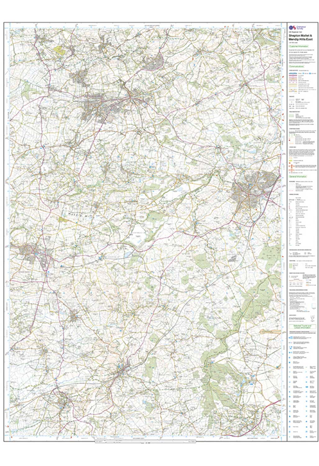 Ordnance Survey Shepton Mallet & Mendip Hills East - OS Explorer 142 Map - Image 4