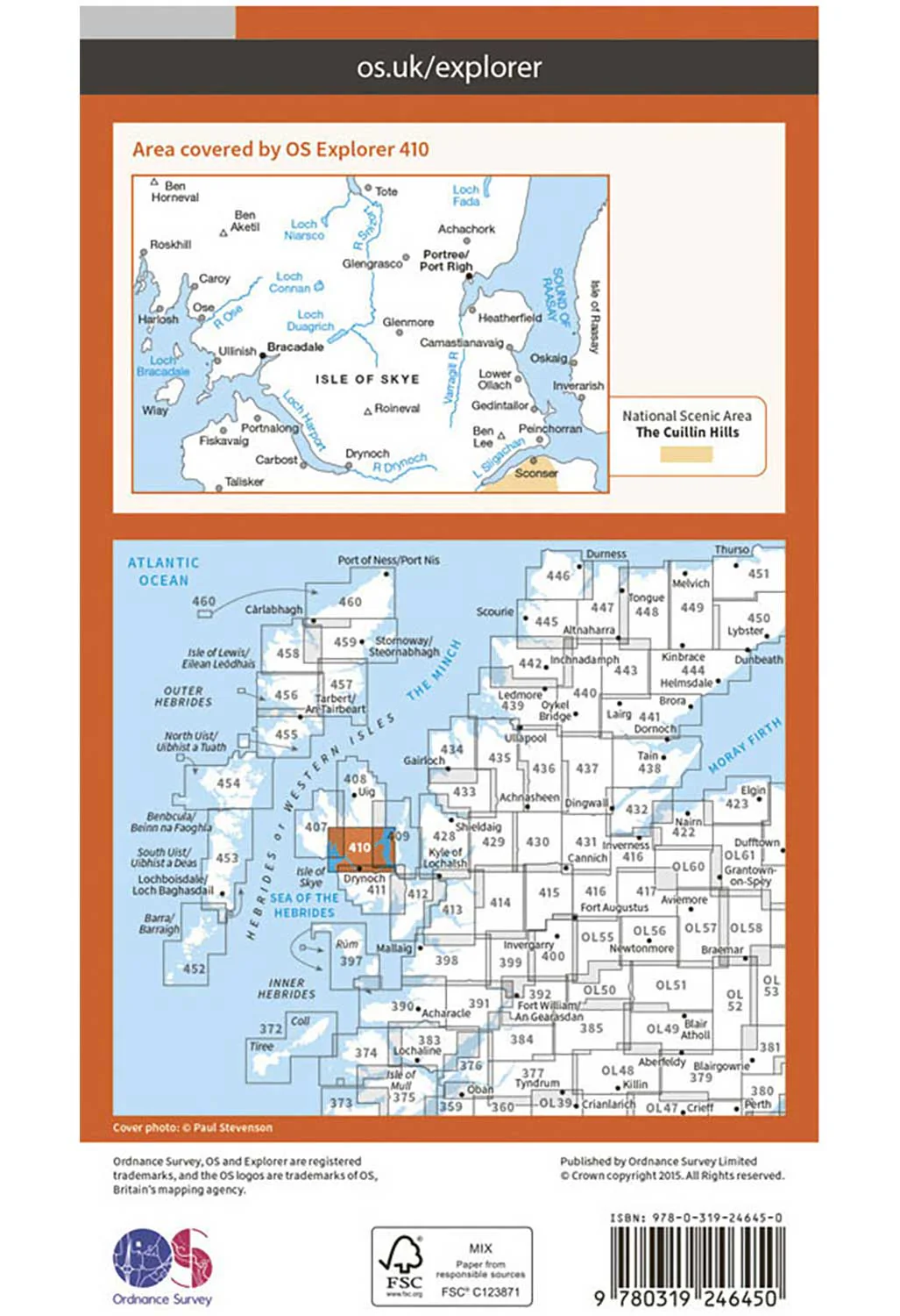 Ordnance Survey Skye - Portree & Bracadale - OS Explorer 410 Map - Image 2