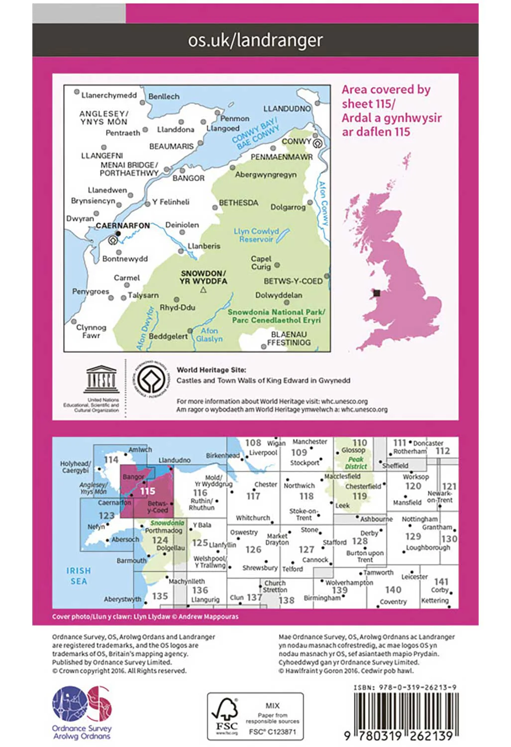Ordnance Survey Snowdon & Caernarfon - Landranger 115 Map - Image 3