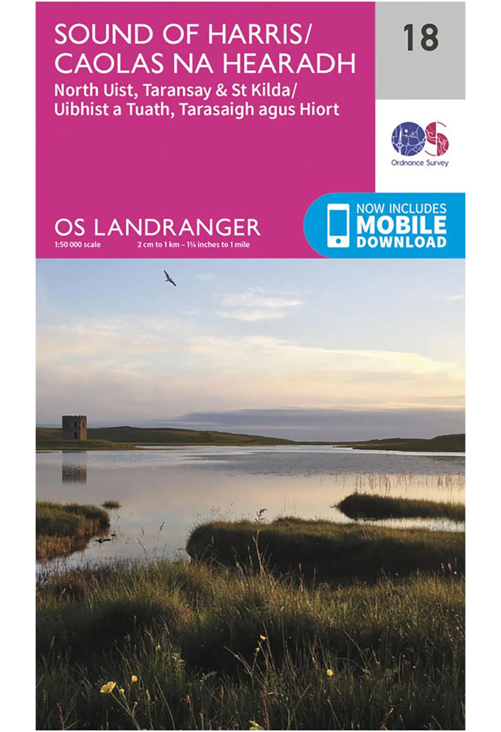 Ordnance Survey Sound of Harris, North Uist, Taransay & St Kilda - Landranger 18 Map