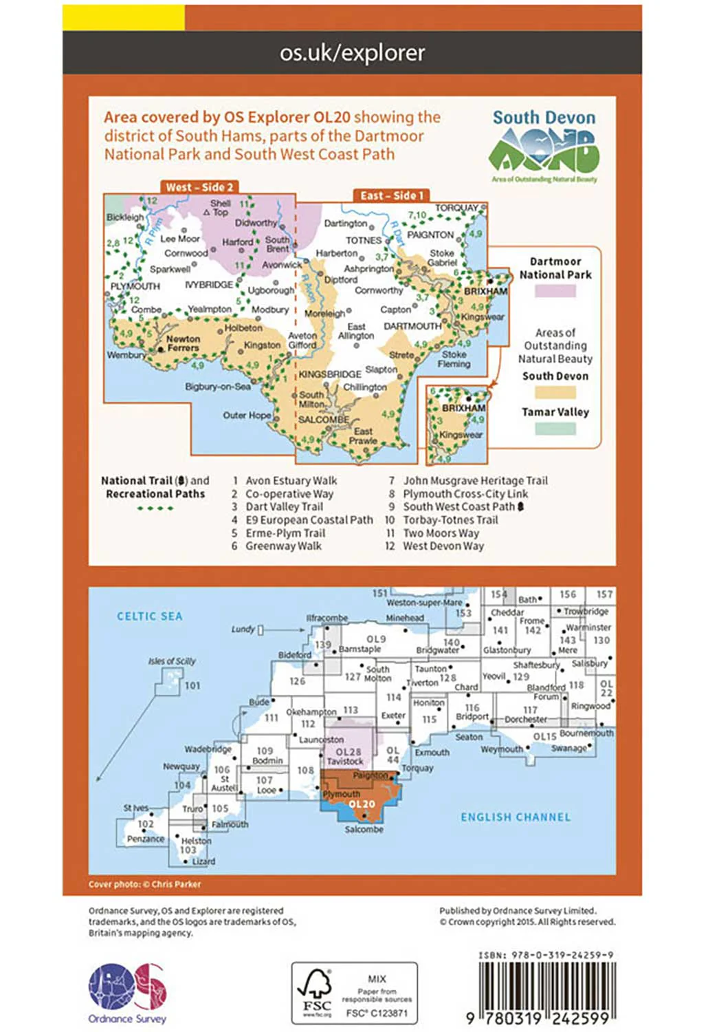 Ordnance Survey South Devon, Brixham to Newton Ferrers - OS Explorer OL20 Map - Image 2