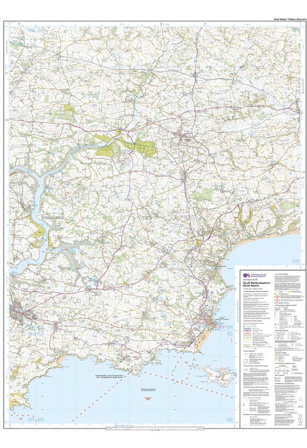 Ordnance Survey South Pembrokeshire - OS Explorer OL36 Map - Image 3