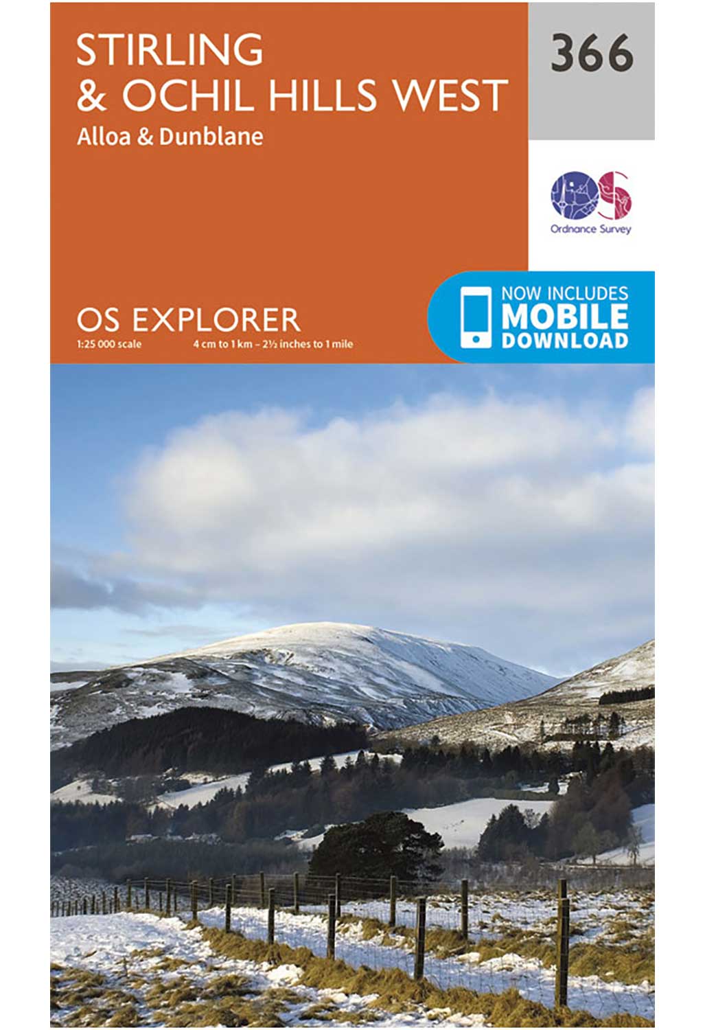 Ordnance Survey Stirling & Ochil Hills West - OS Explorer 366 Map