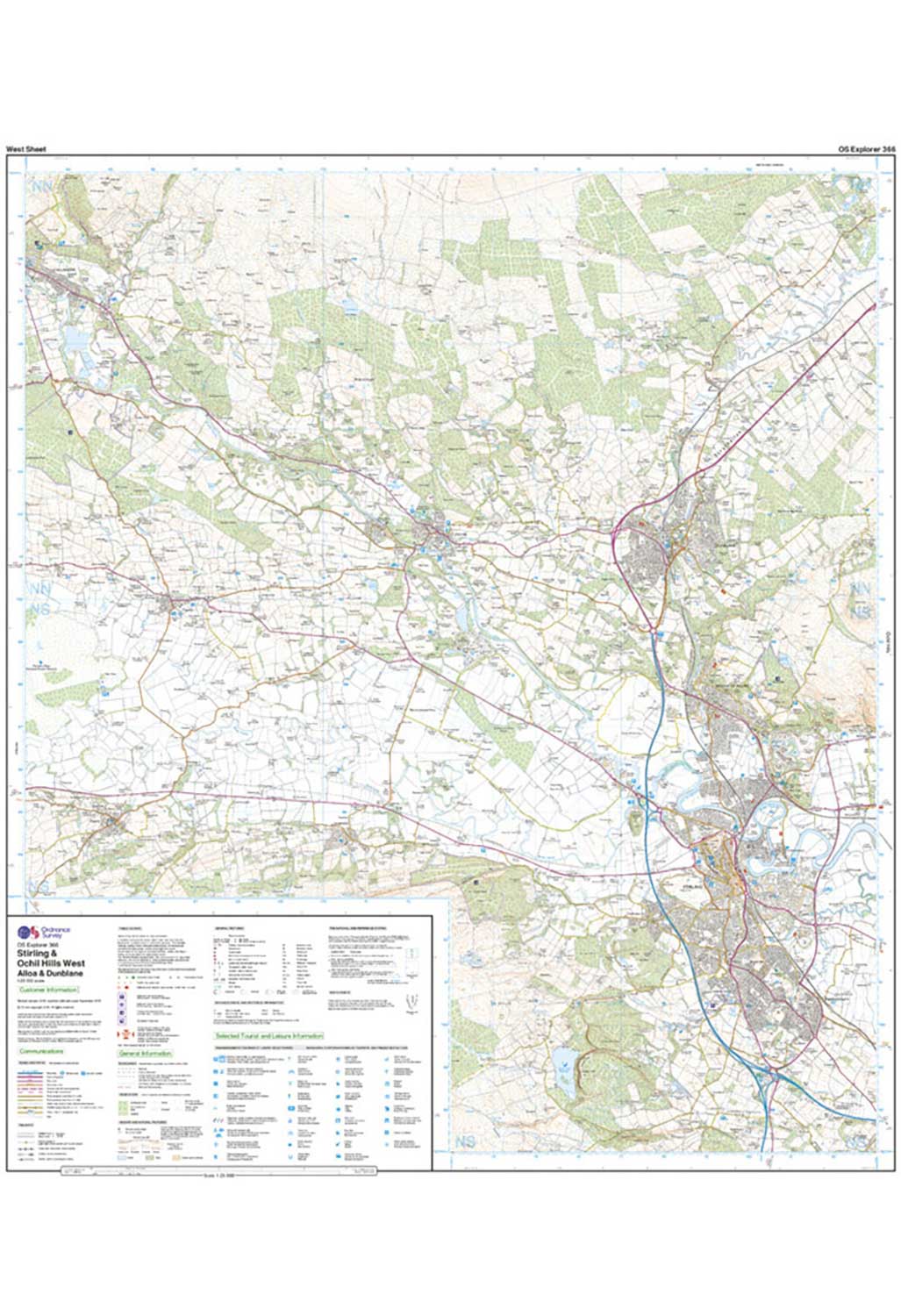 Ordnance Survey Stirling & Ochil Hills West - OS Explorer 366 Map - Image 5