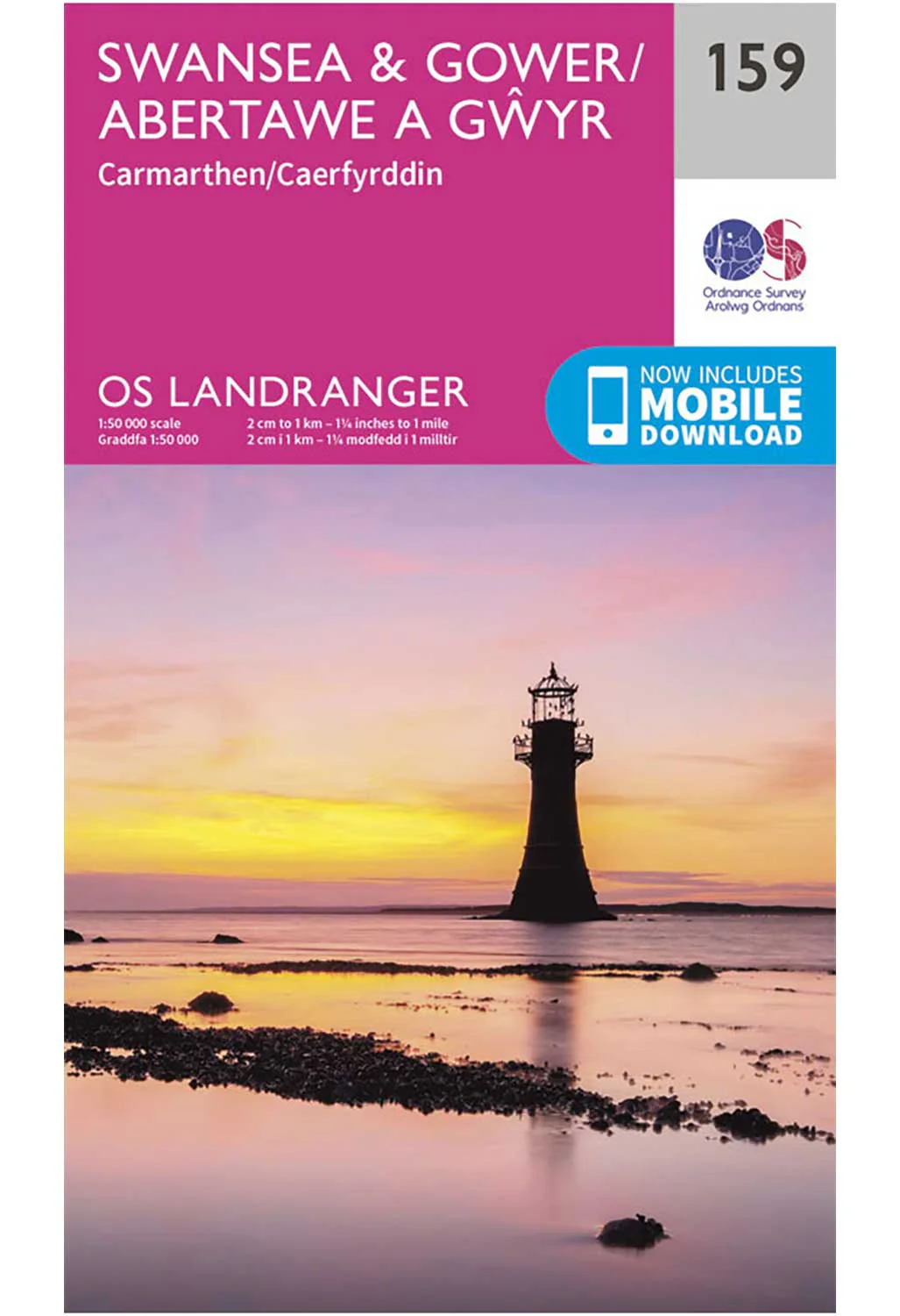 Ordnance Survey Swansea & Gower, Carmarthen - Landranger 159 Map - Image 2