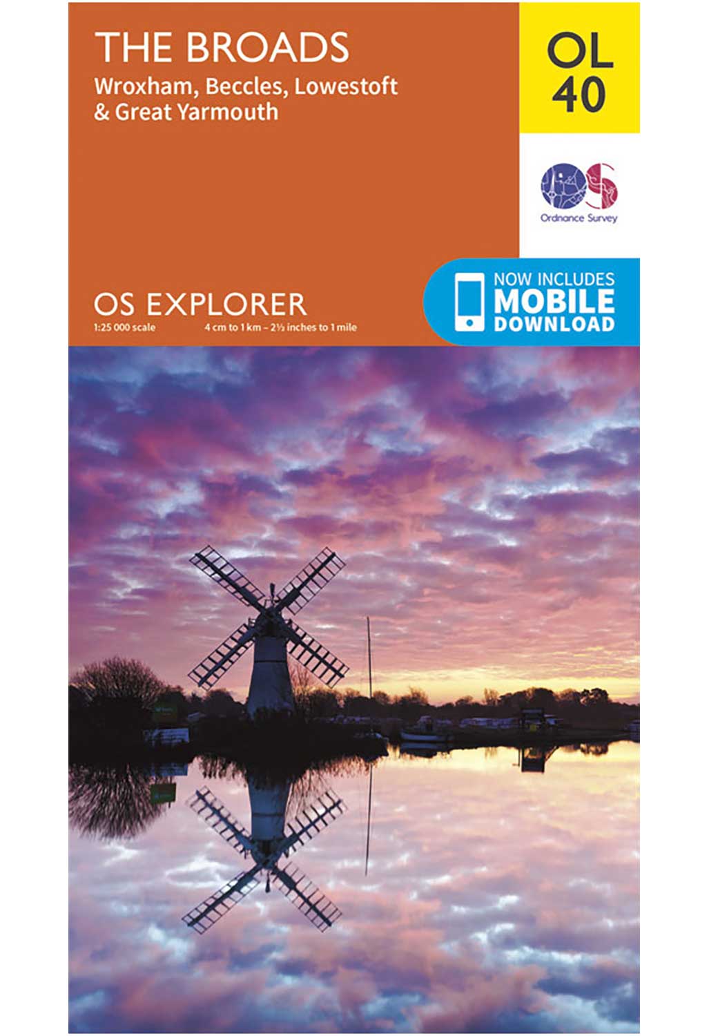 Ordnance Survey The Broads - OS Explorer OL40 Map
