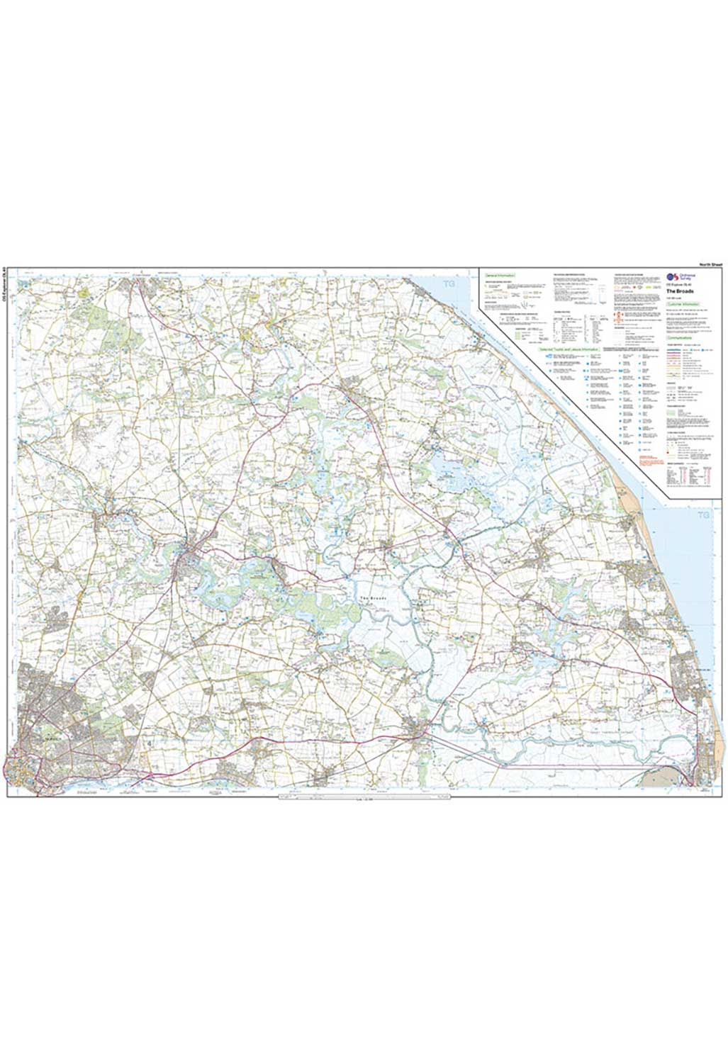 Ordnance Survey The Broads - OS Explorer OL40 Map - Image 4