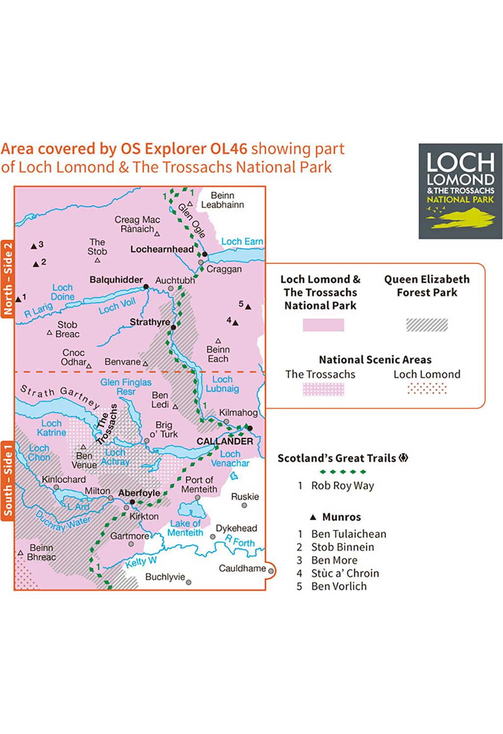 Ordnance Survey The Trossachs - OS Explorer OL46 Map - Image 3