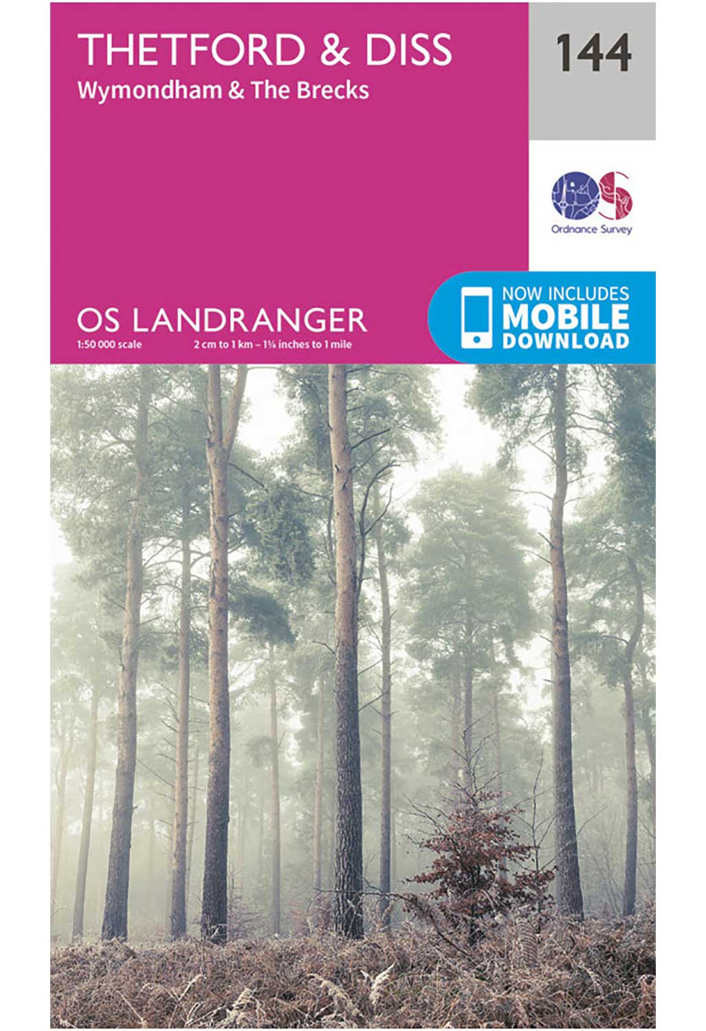 Ordnance Survey Thetford, Diss, Breckland & Wymondham - Landranger 144 Map - Image 2