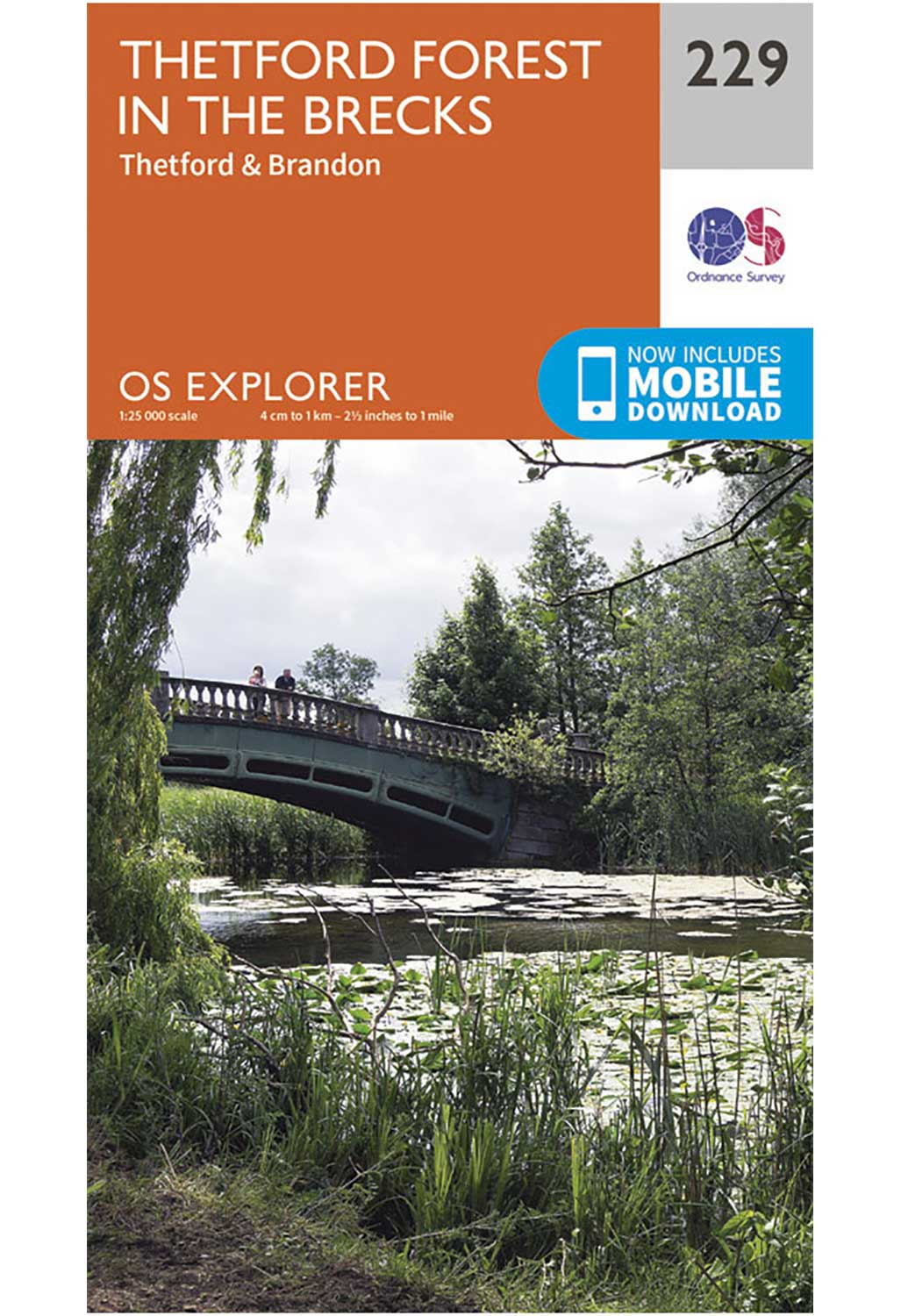 Ordnance Survey Thetford Forest in The Brecks, Thetford & Brandon - OS Explorer 229 Map