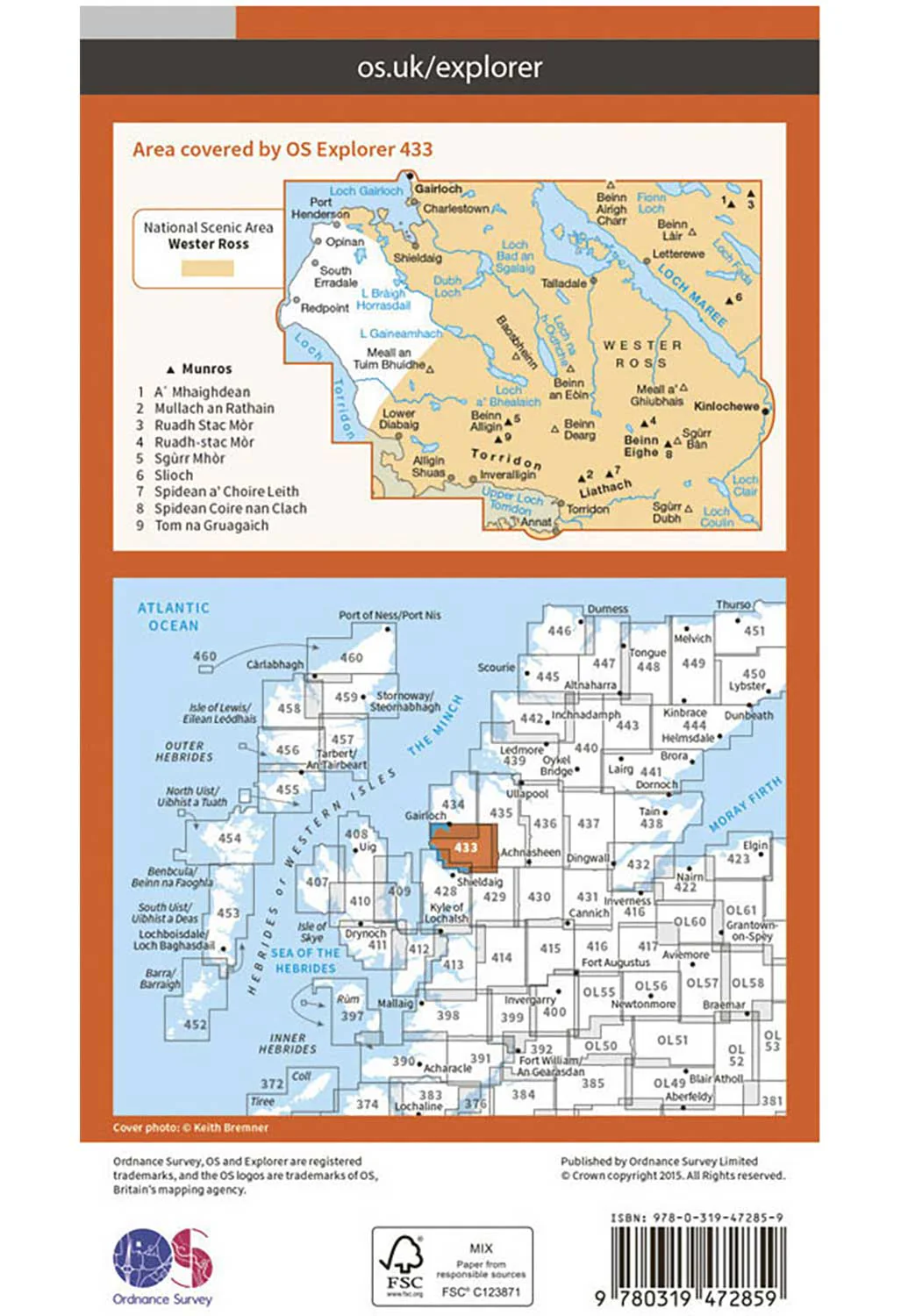 Ordnance Survey Torridon - Beinn Eighe & Liathach - OS Explorer Active 433 Map - Image 2