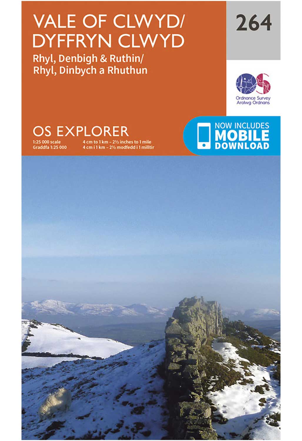 Ordnance Survey Vale of Clwyd - OS Explorer 264 Map