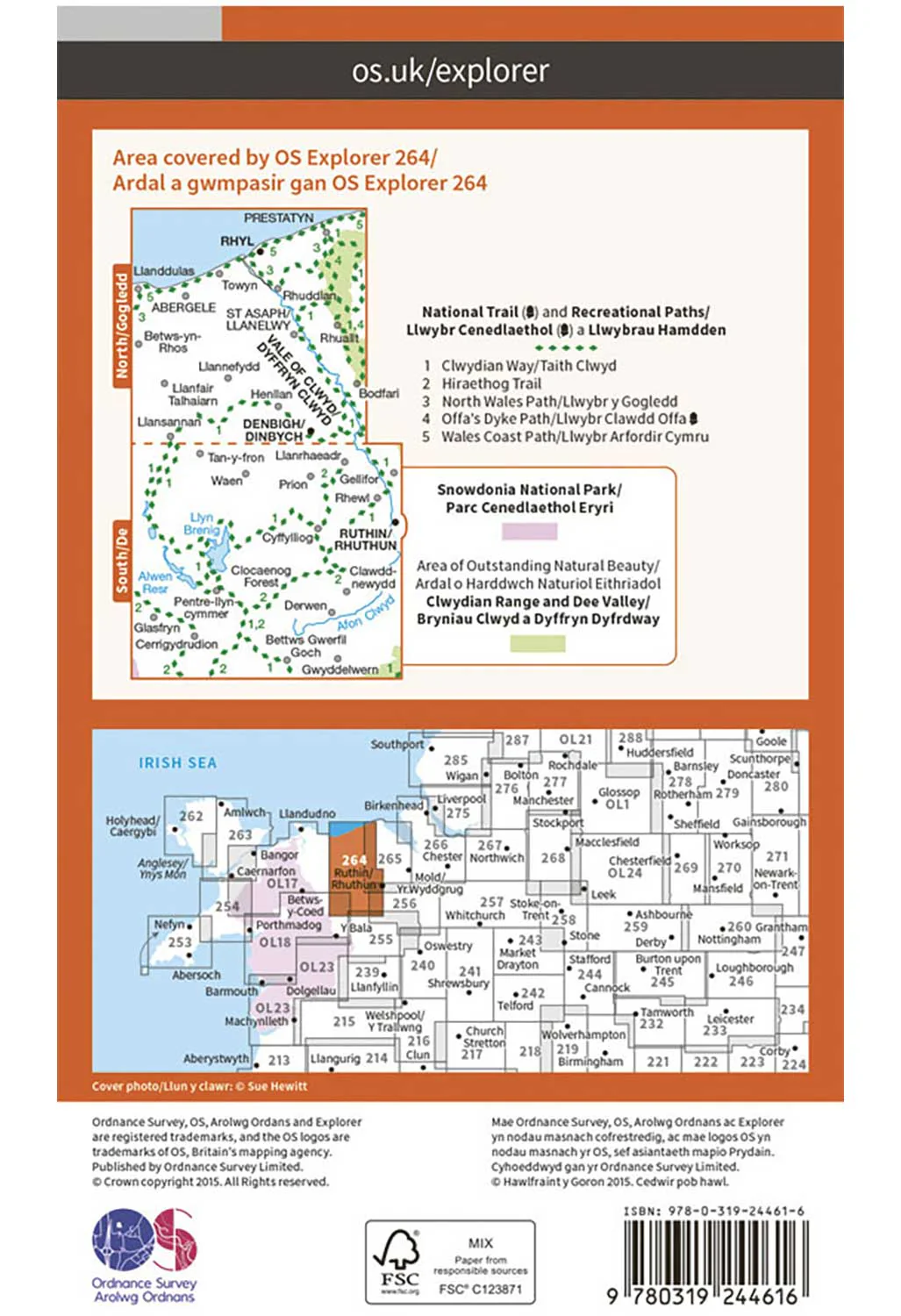 Ordnance Survey Vale of Clwyd - OS Explorer 264 Map - Image 2