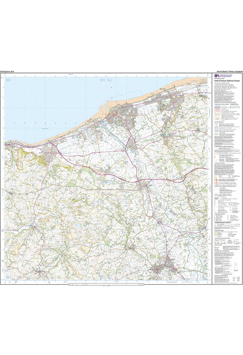 Ordnance Survey Vale of Clwyd - OS Explorer 264 Map - Image 4
