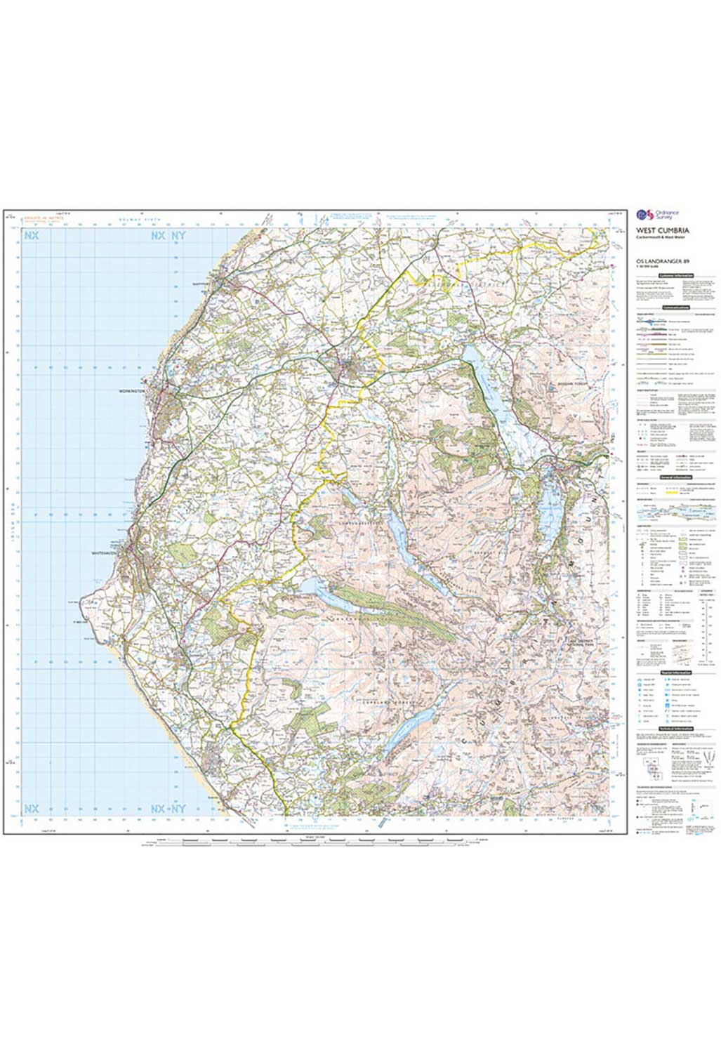 Ordnance Survey West Cumbria, Cockermouth & Wast Water - Landranger 89 Map - Image 4
