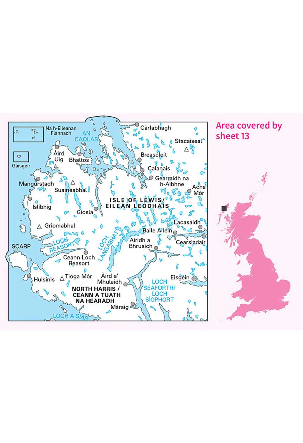 Ordnance Survey West Lewis & North Harris - Landranger 13 Map - Image 2