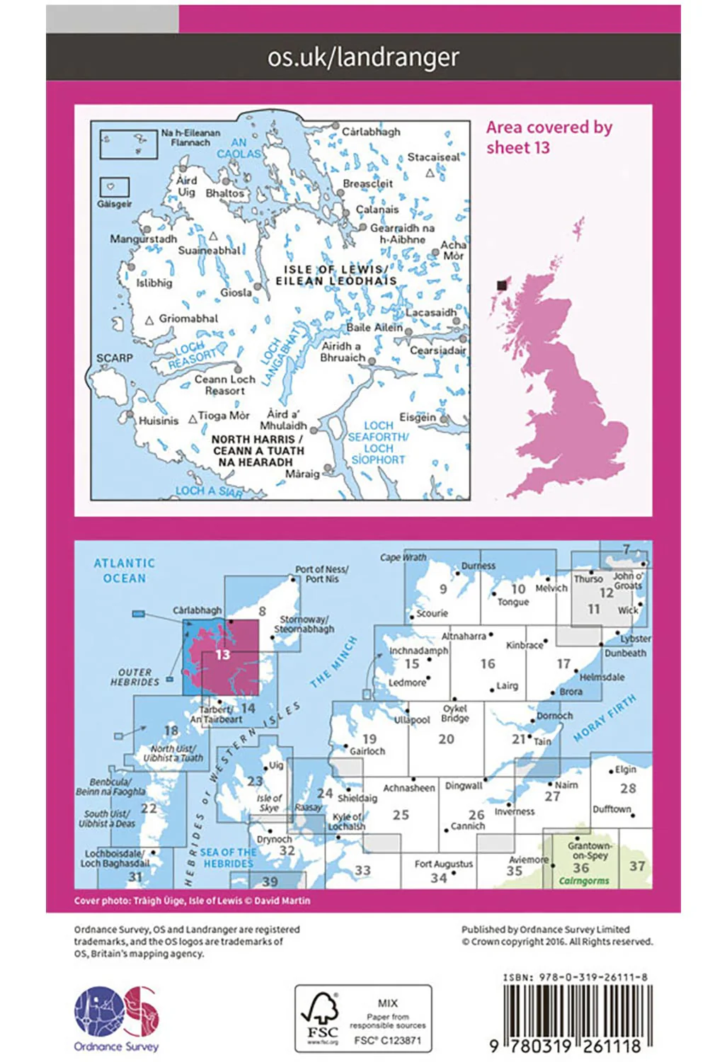 Ordnance Survey West Lewis & North Harris - Landranger 13 Map - Image 3