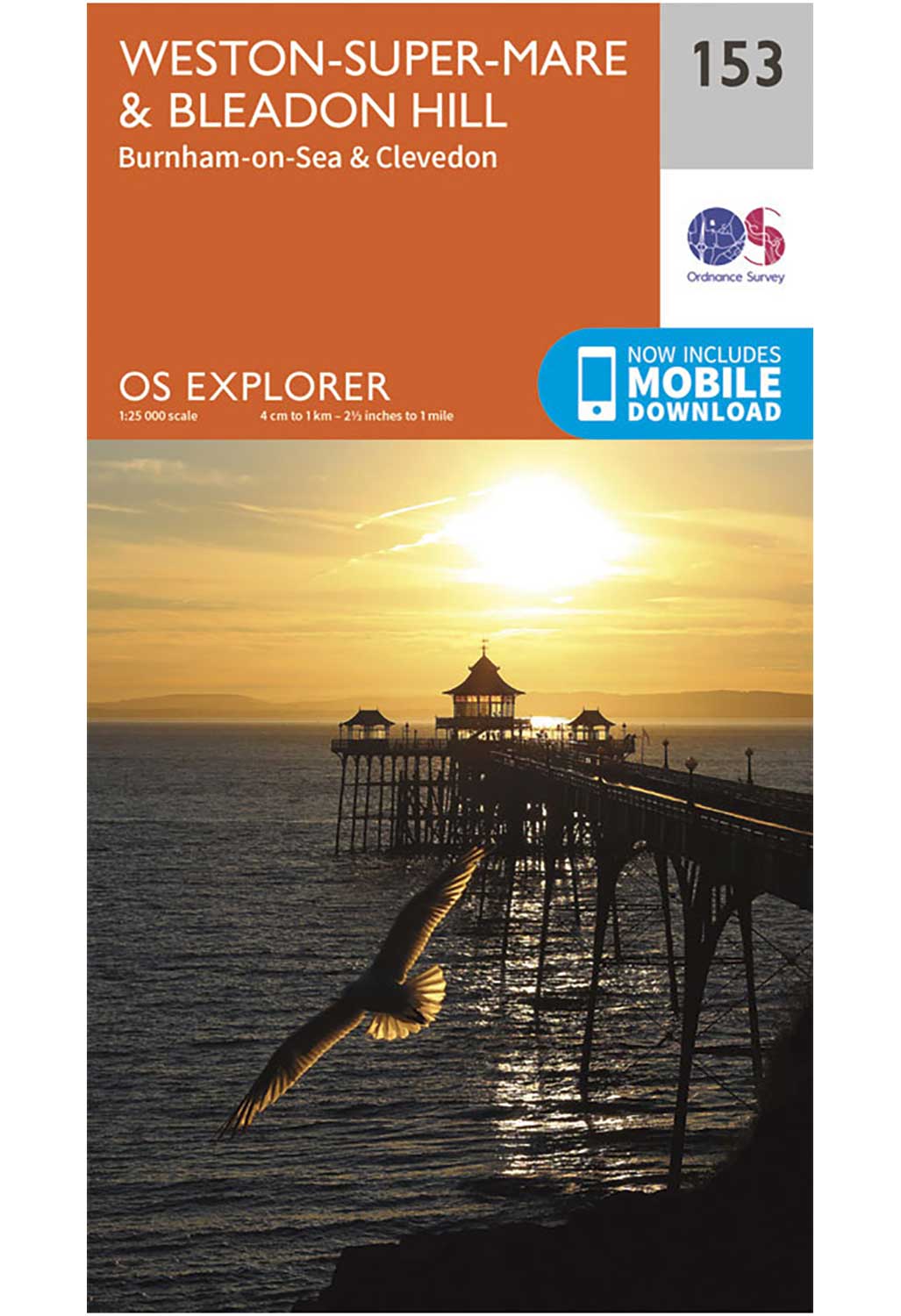 Ordnance Survey Weston-super-Mare & Bleadon Hill - OS Explorer 153 Map
