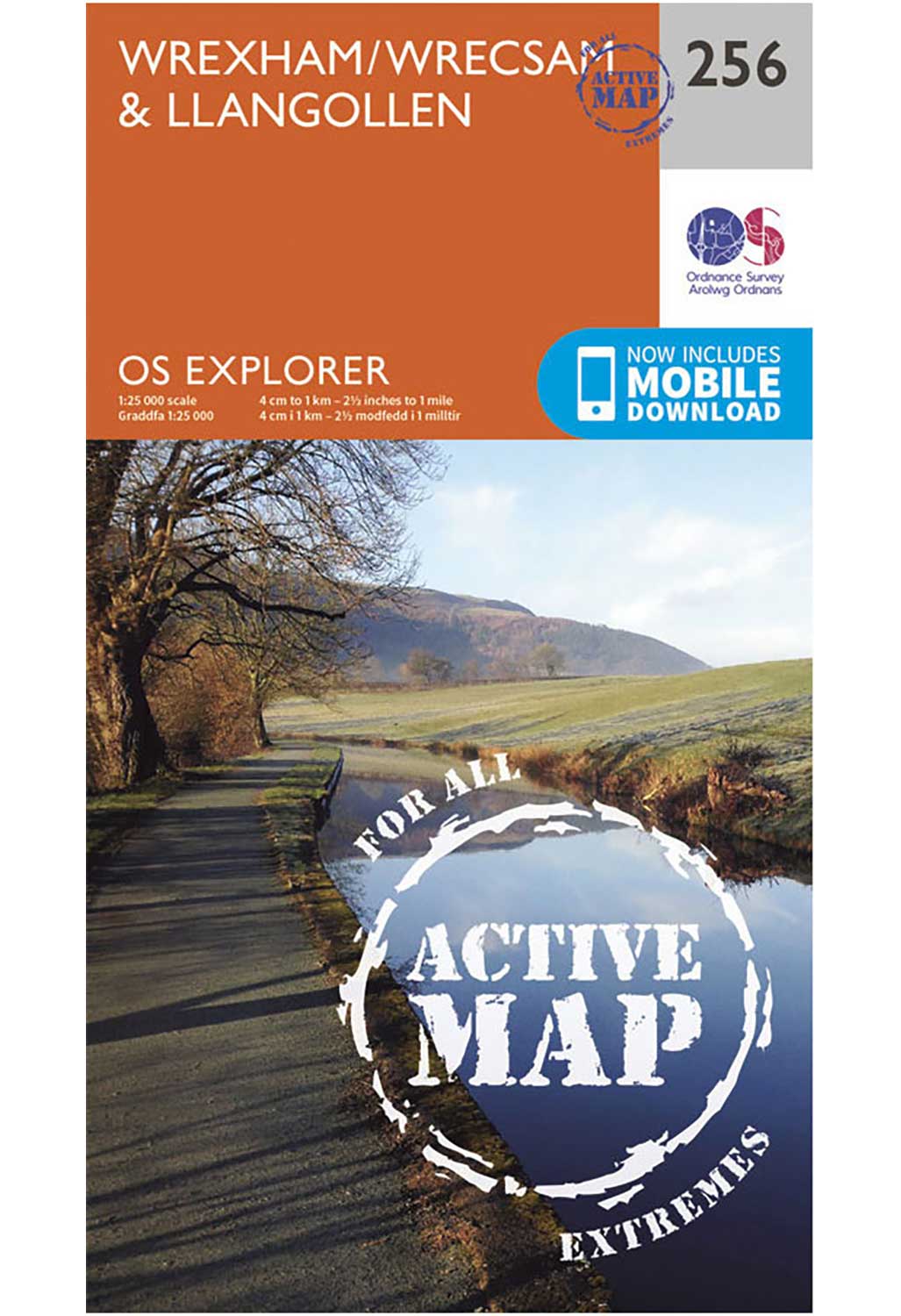 Ordnance Survey Wrexham - OS Explorer Active 256 Map