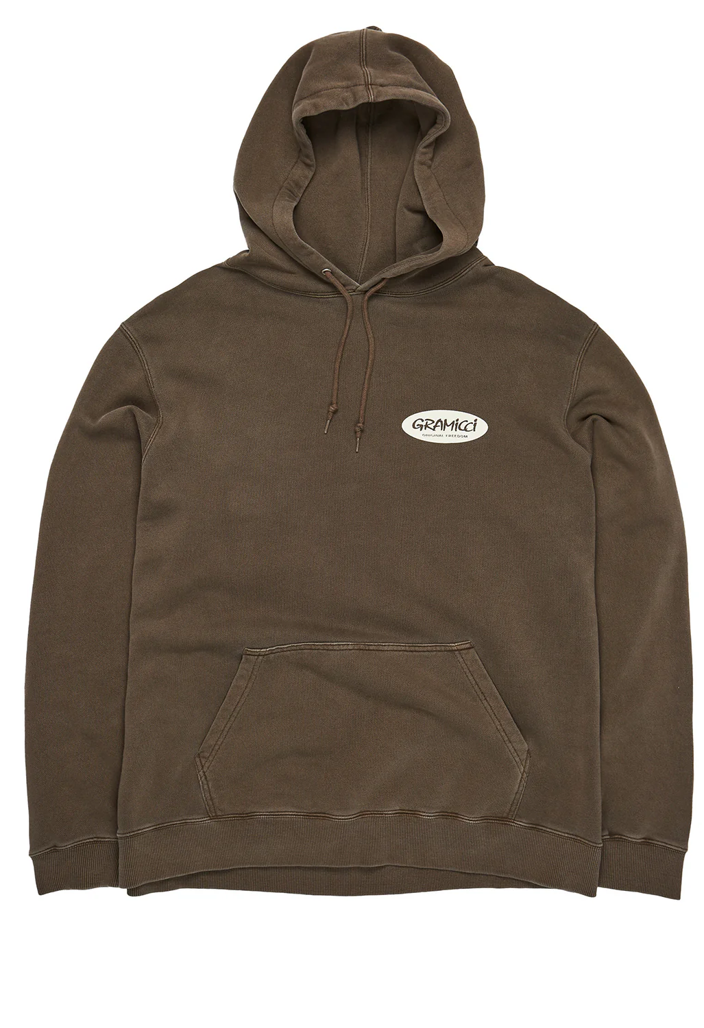 Gramicci Original Freedom Oval Hooded Sweatshirt - Brown Pigment