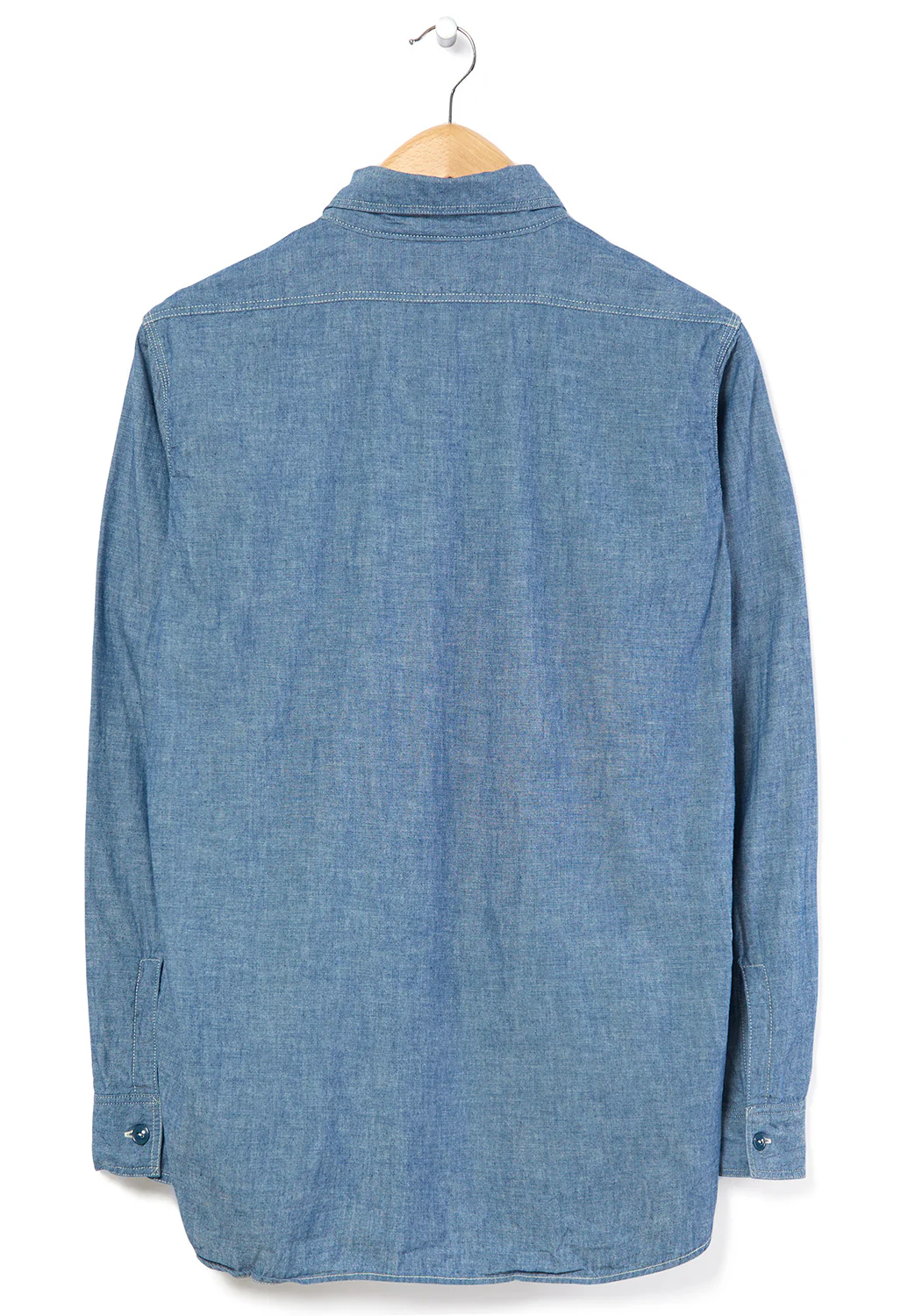 orSlow Chambray Work Shirt - Blue - Image 2