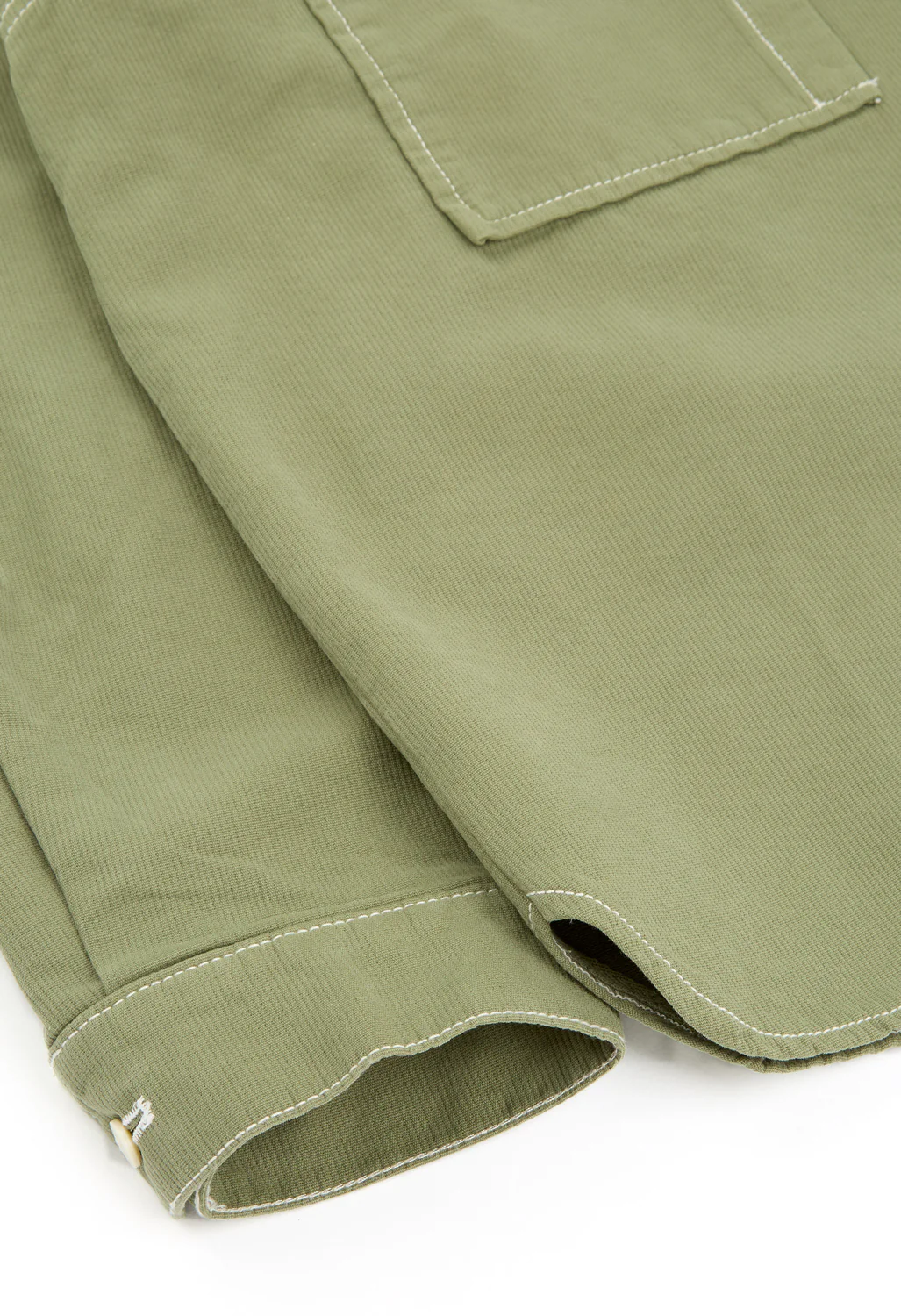 Stan Ray Painters Pop Over Shirt - Olive Bedford Cord - Image 7