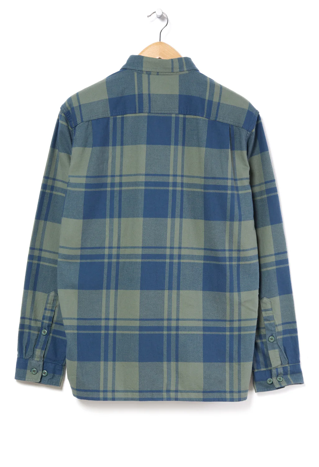 Patagonia Men's Organic Long Sleeve Flannel Shirt - Hemlock Green/Live Oak - Image 2